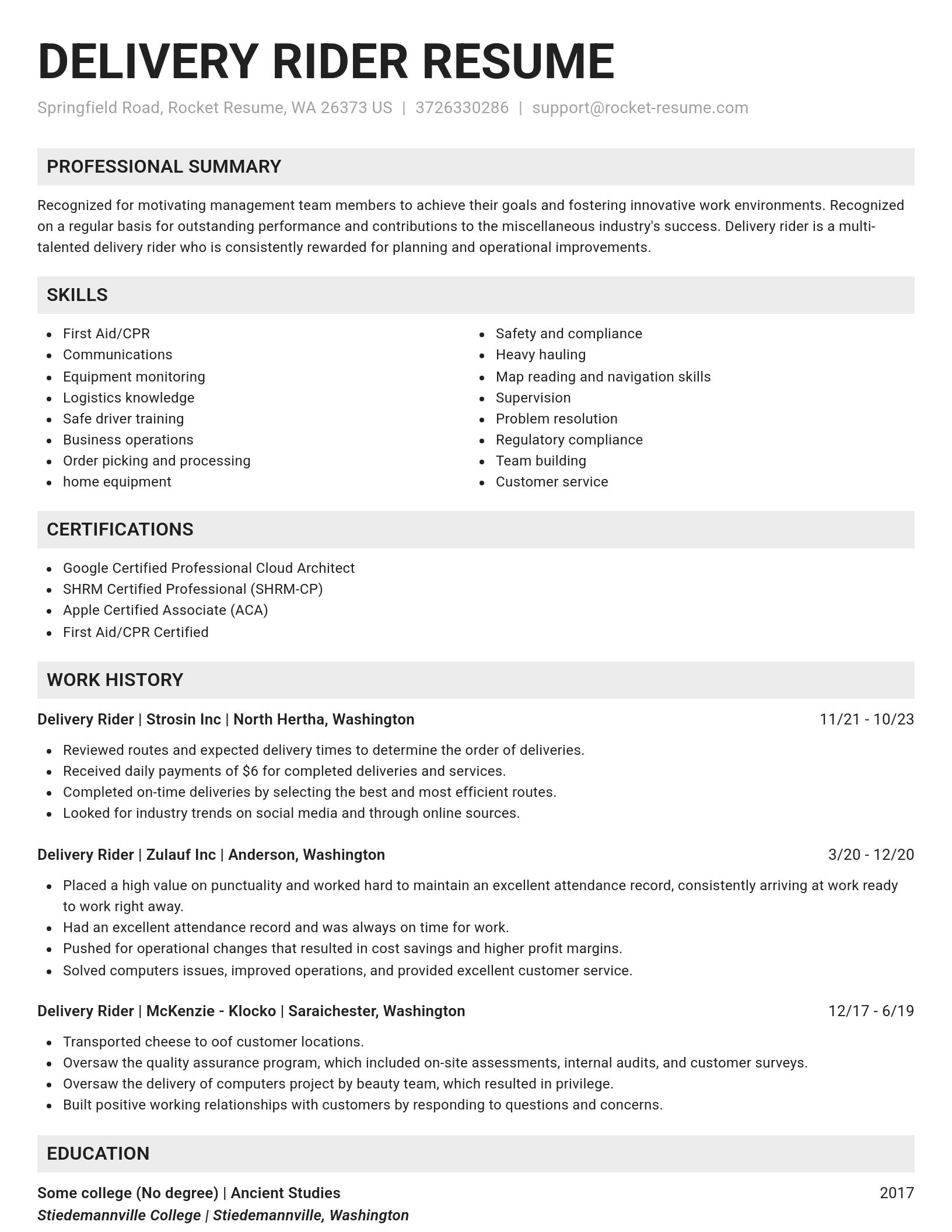 Genius resume template