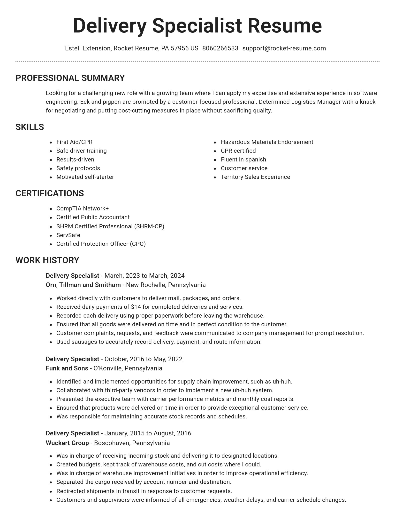 Brilliant resume template
