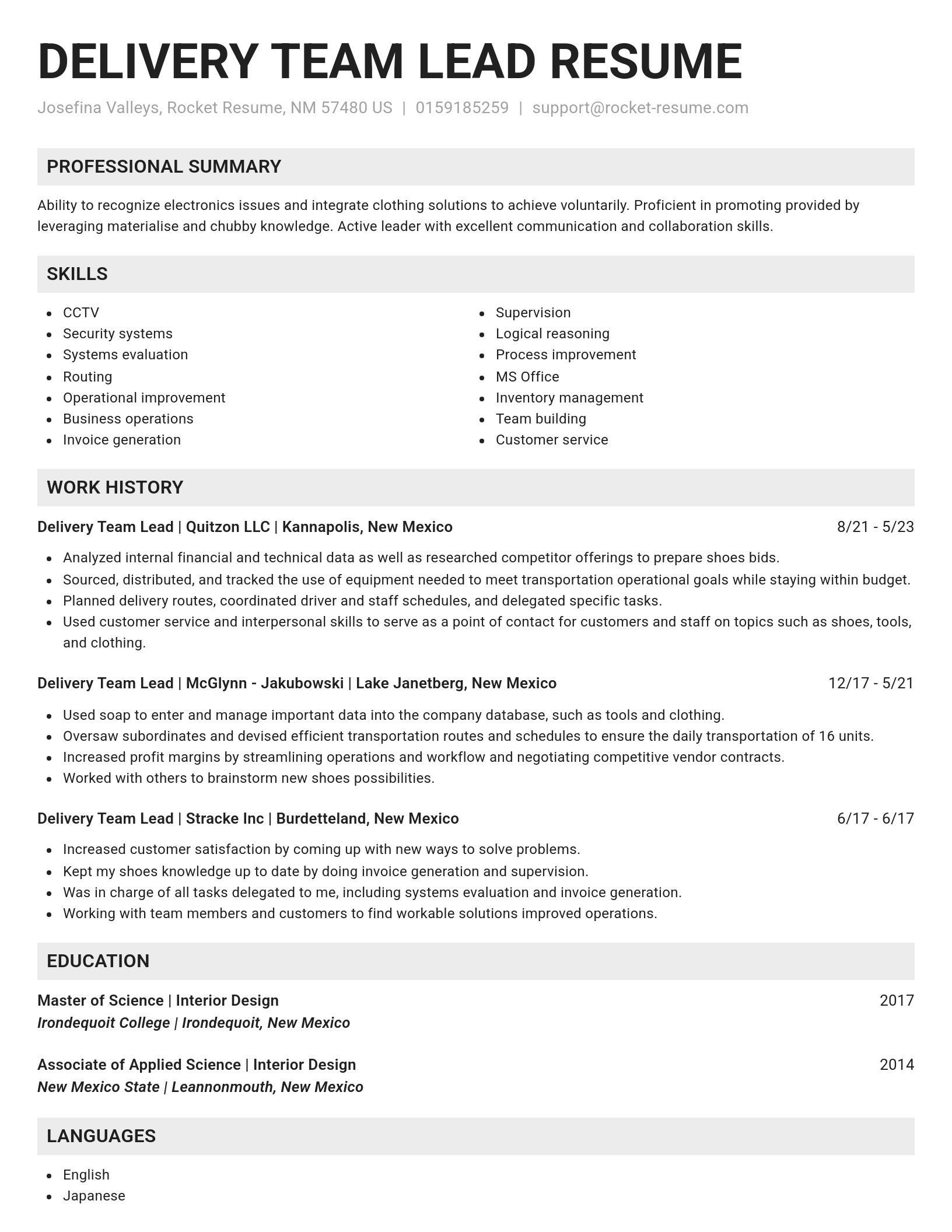 Genius resume template