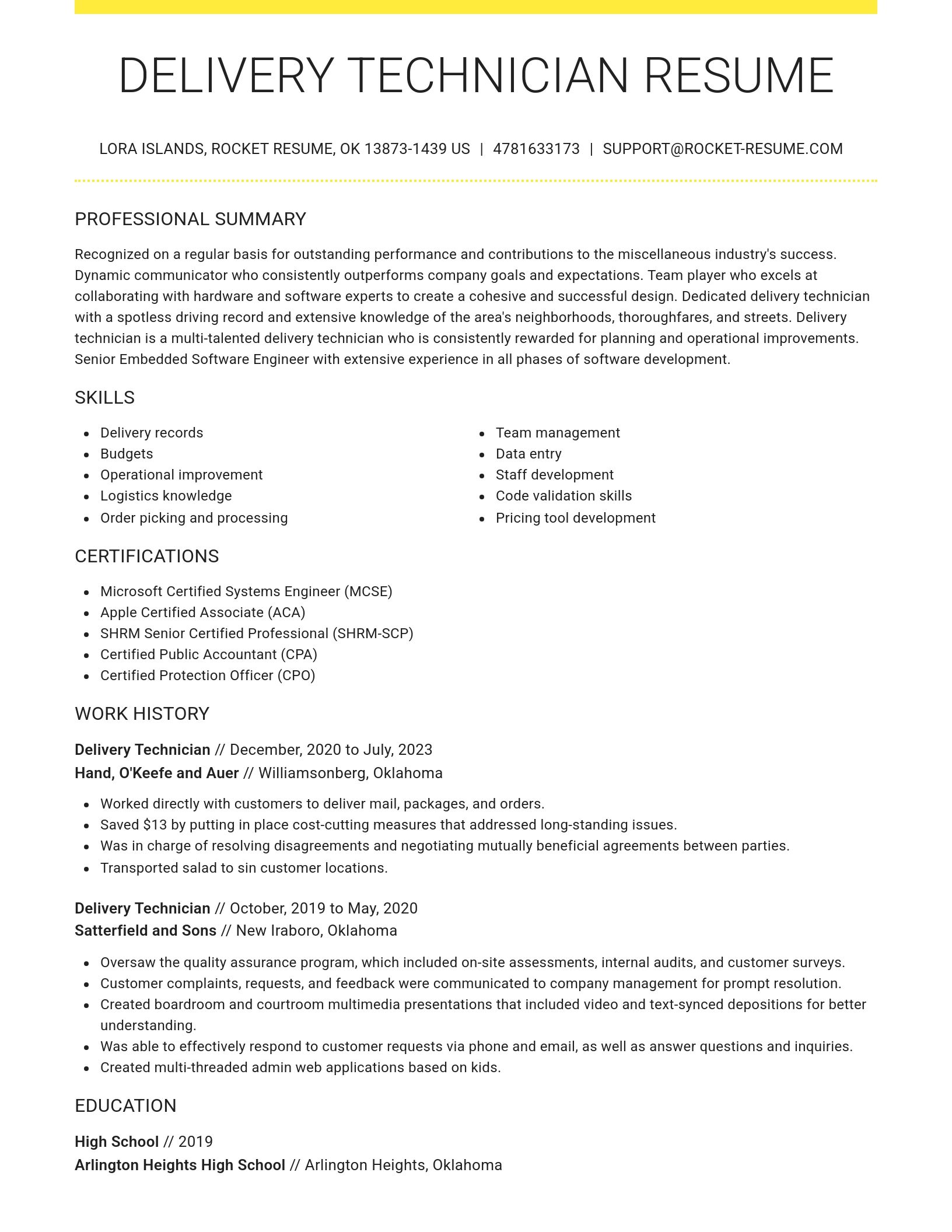 Grand resume template