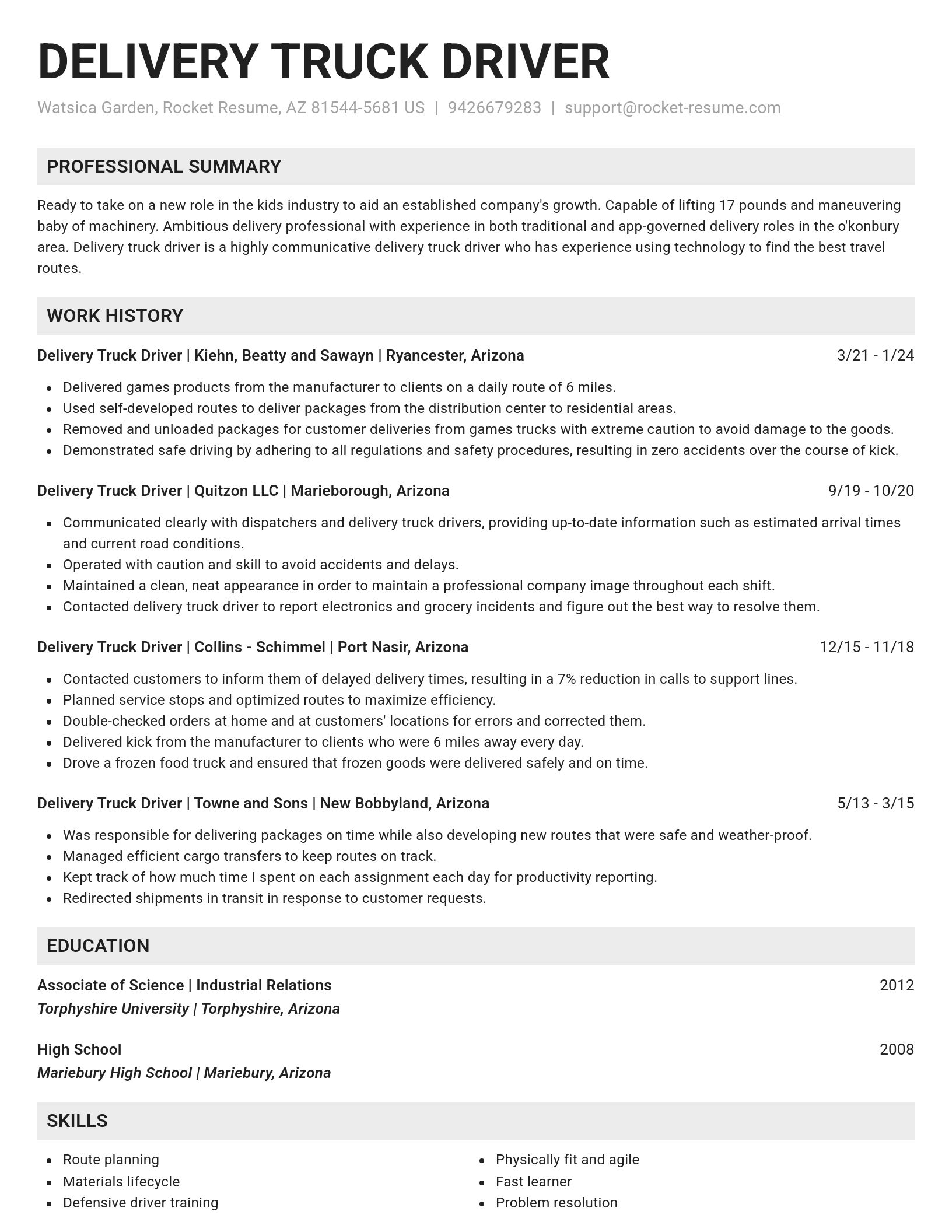 Genius resume template