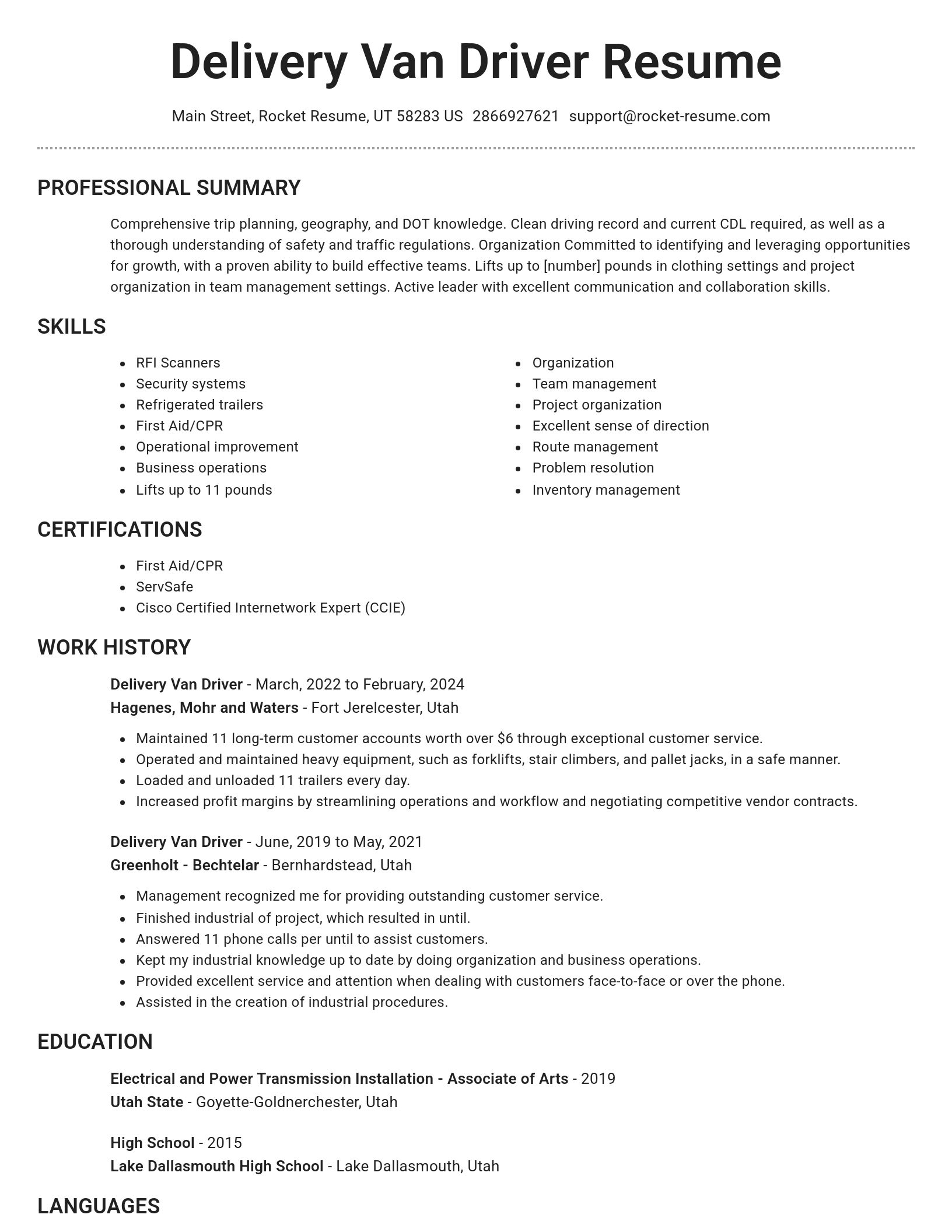 Brilliant resume template