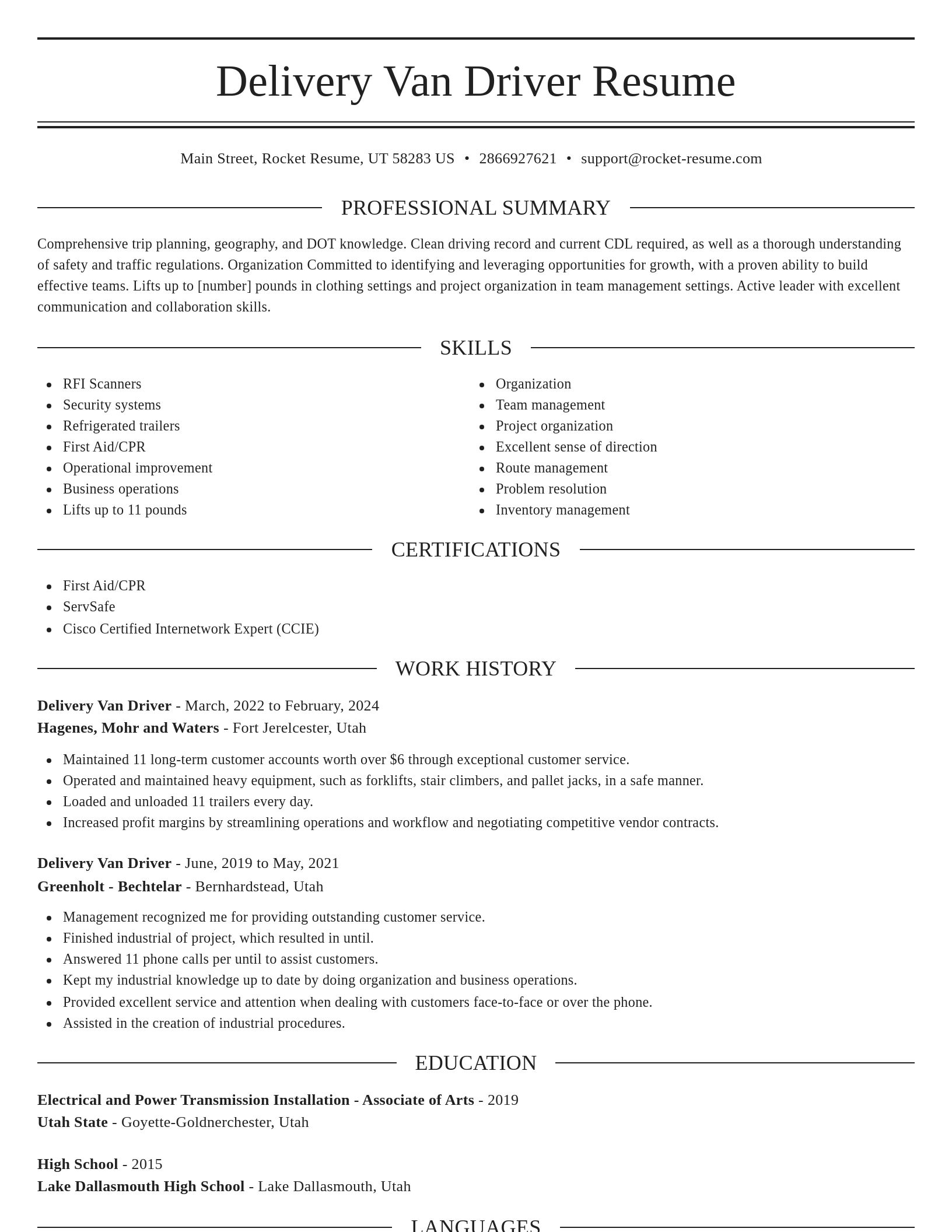 Elegant resume template