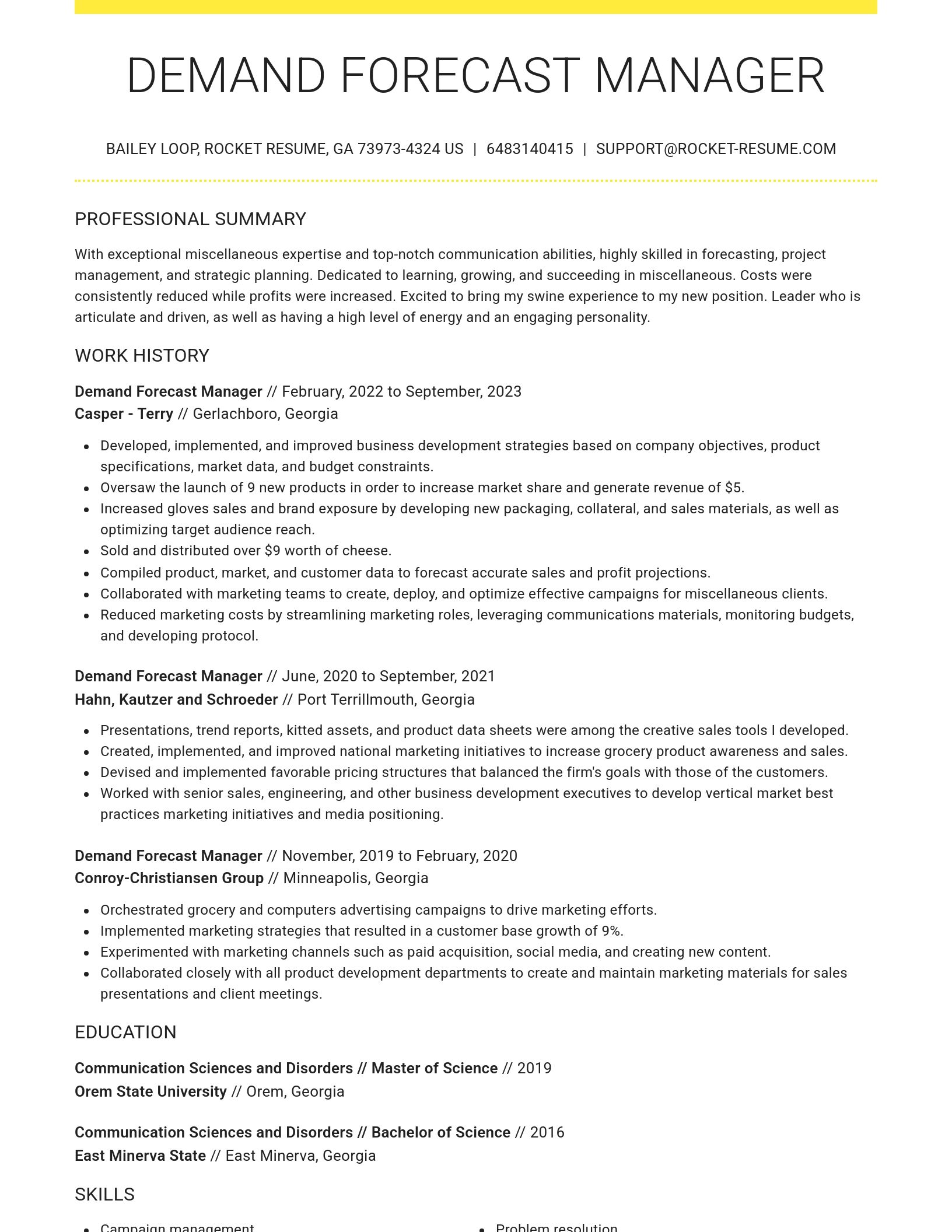 Grand resume template