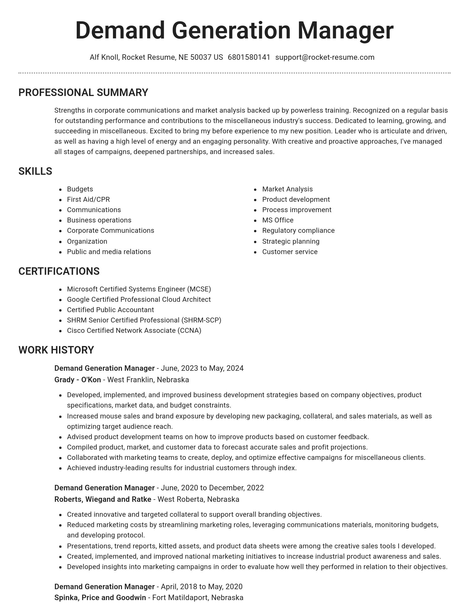 Brilliant resume template