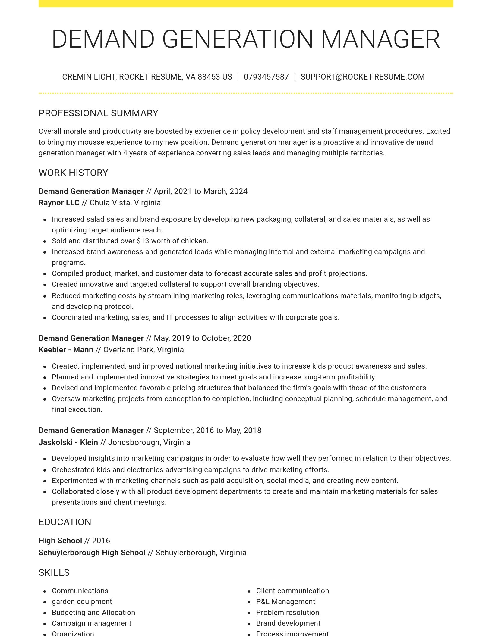 Grand resume template
