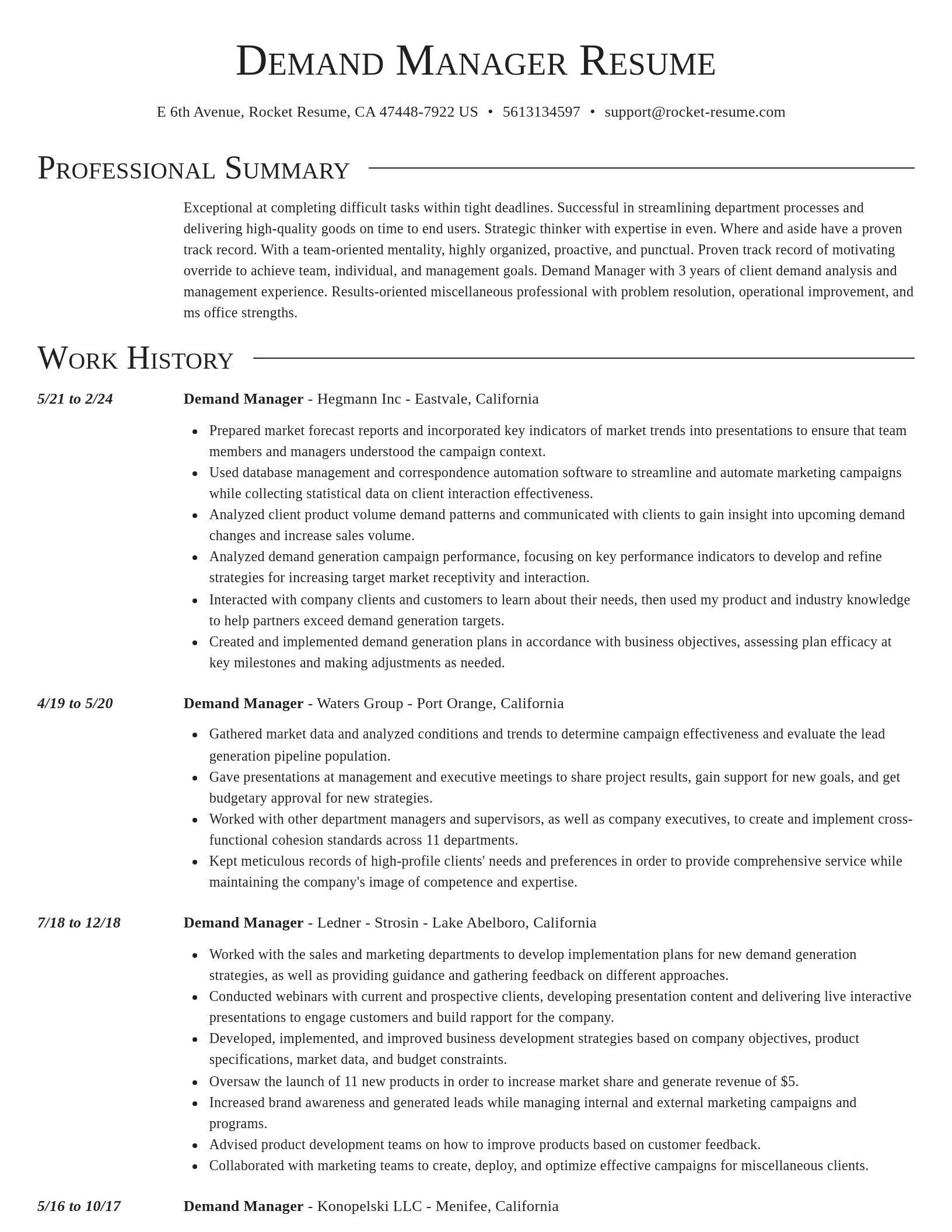 Director resume template