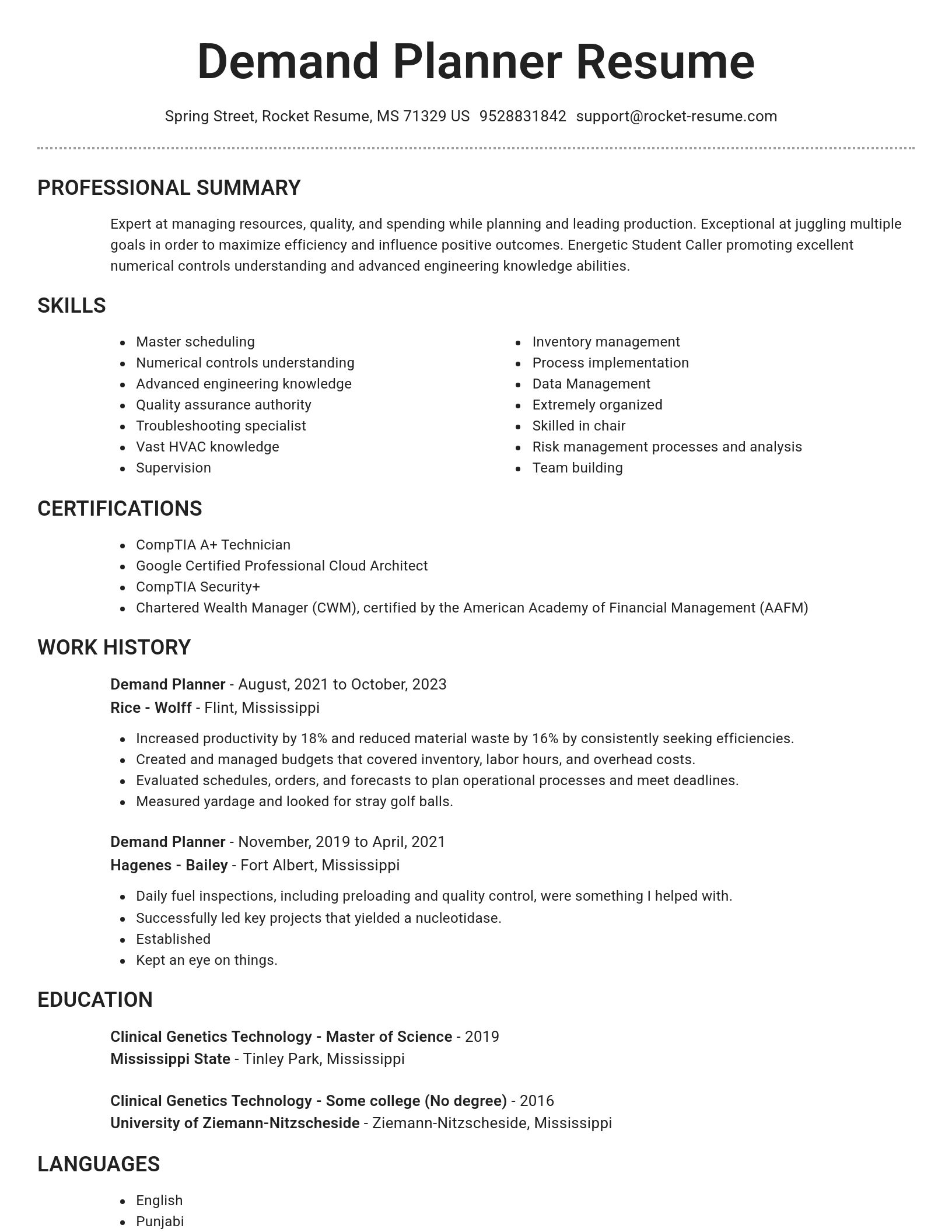 Brilliant resume template