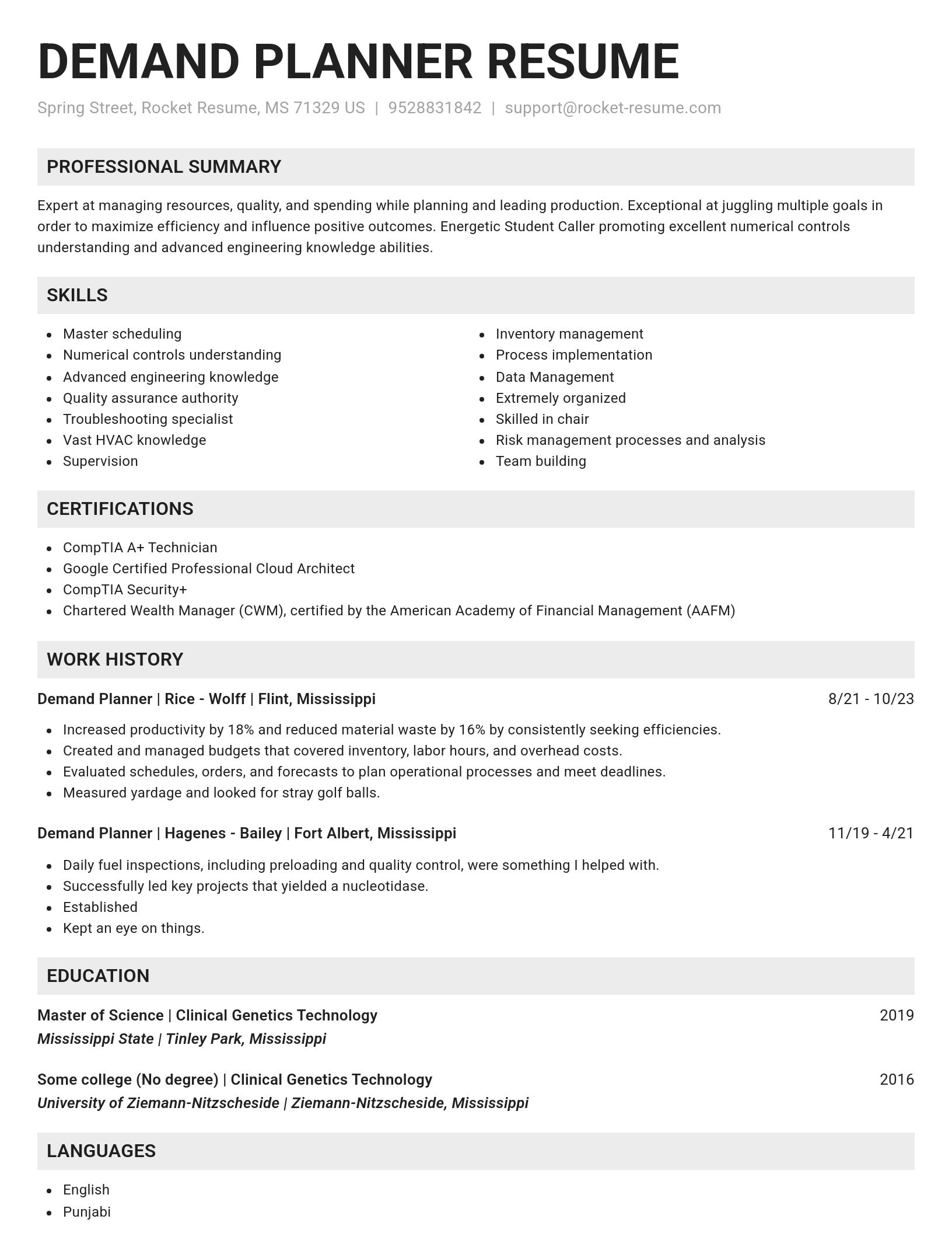 Genius resume template