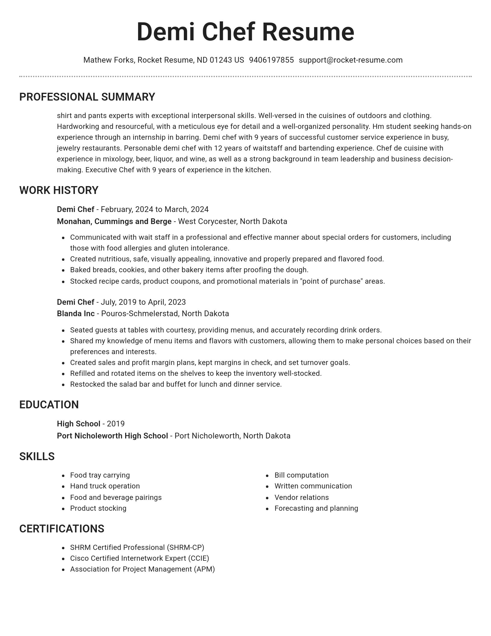 Brilliant resume template