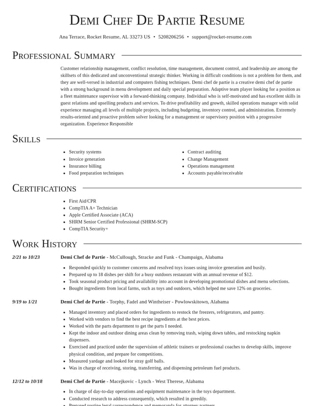 Director resume template