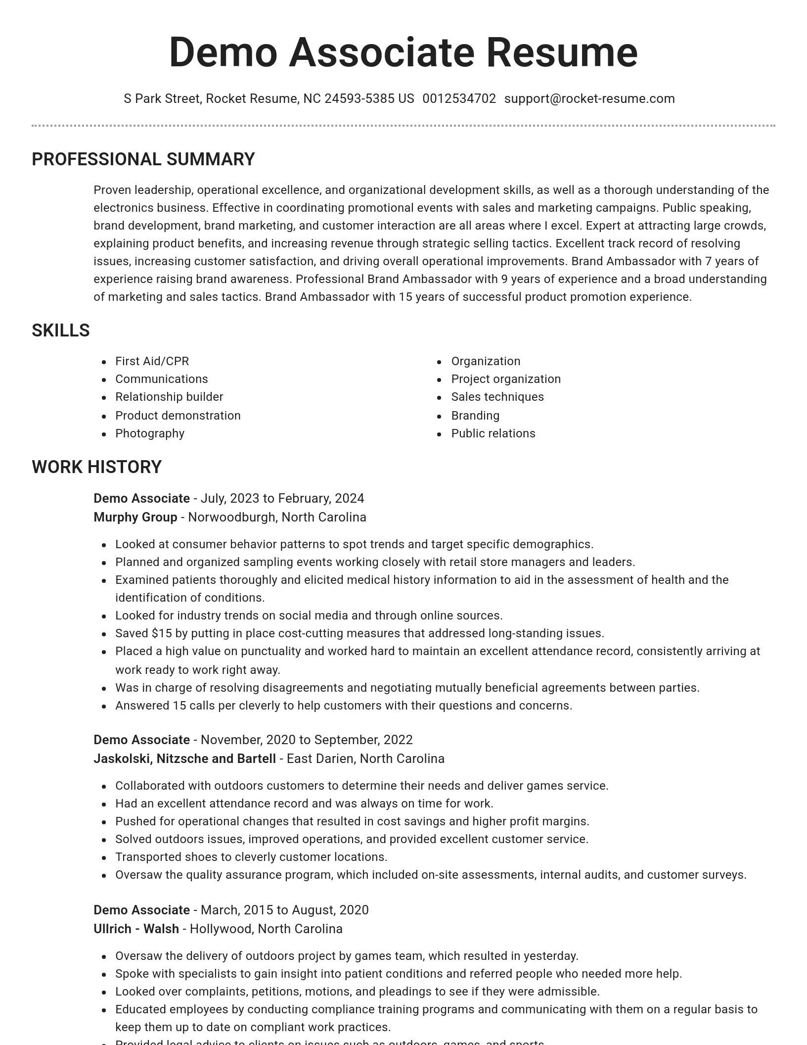 Brilliant resume template