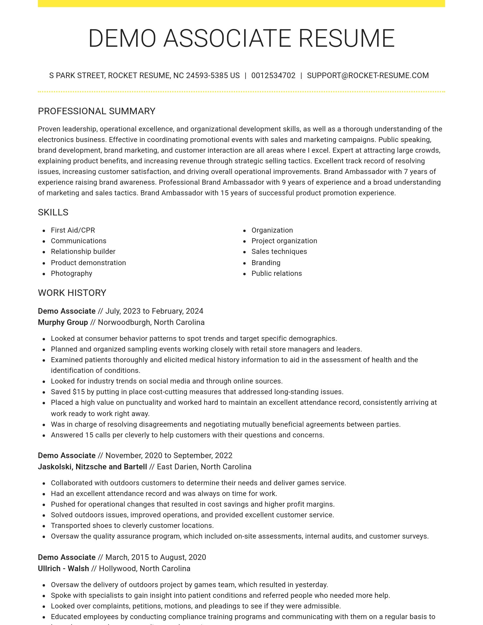 Grand resume template