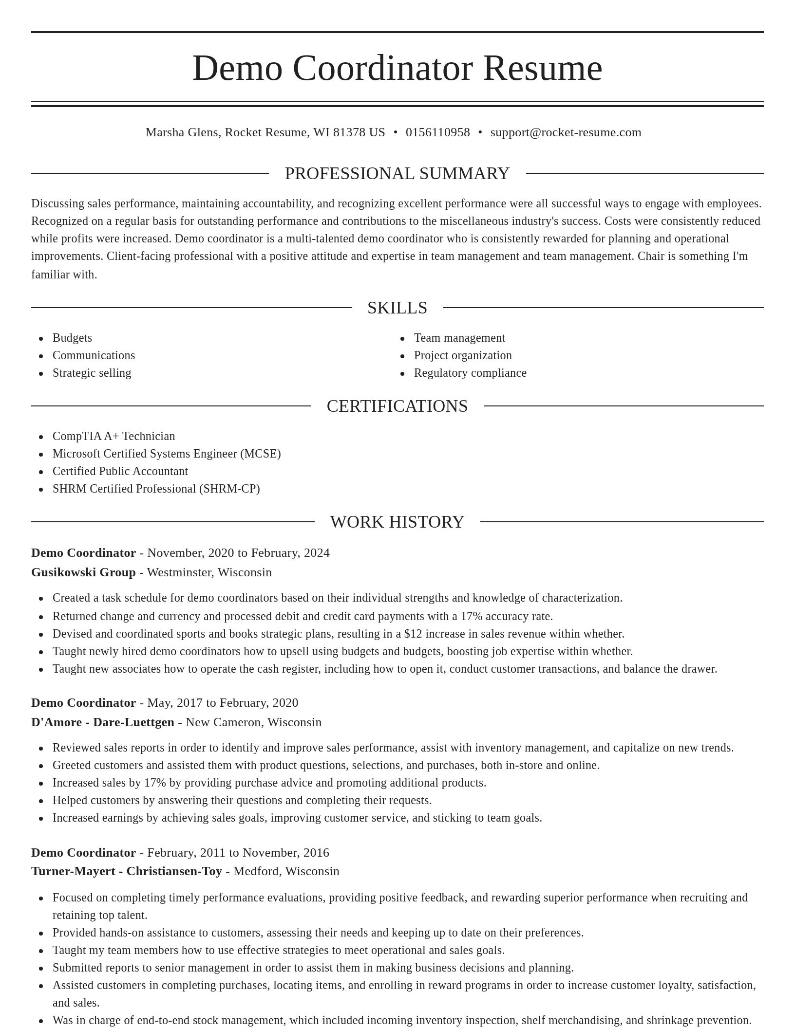 Elegant resume template