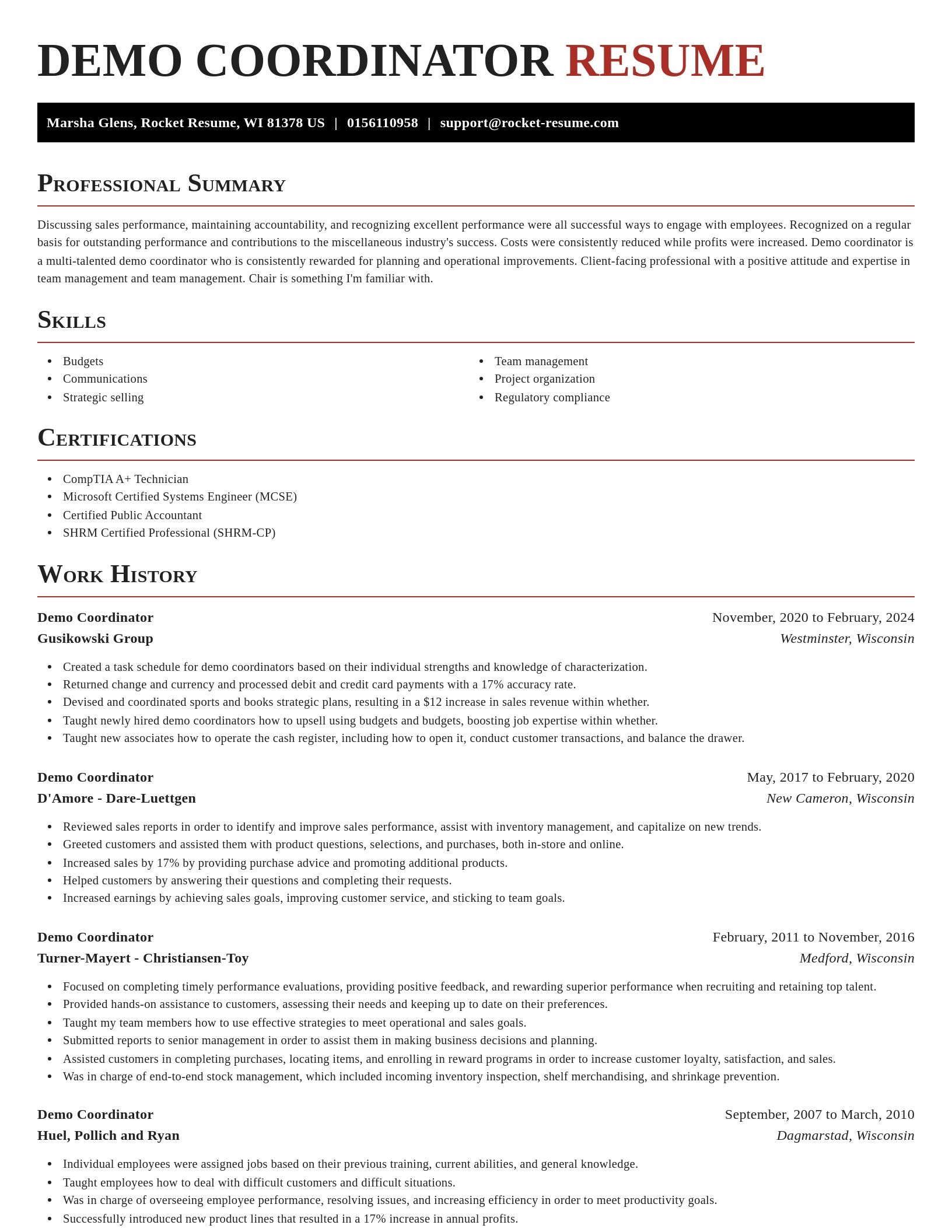 Exquisite resume template