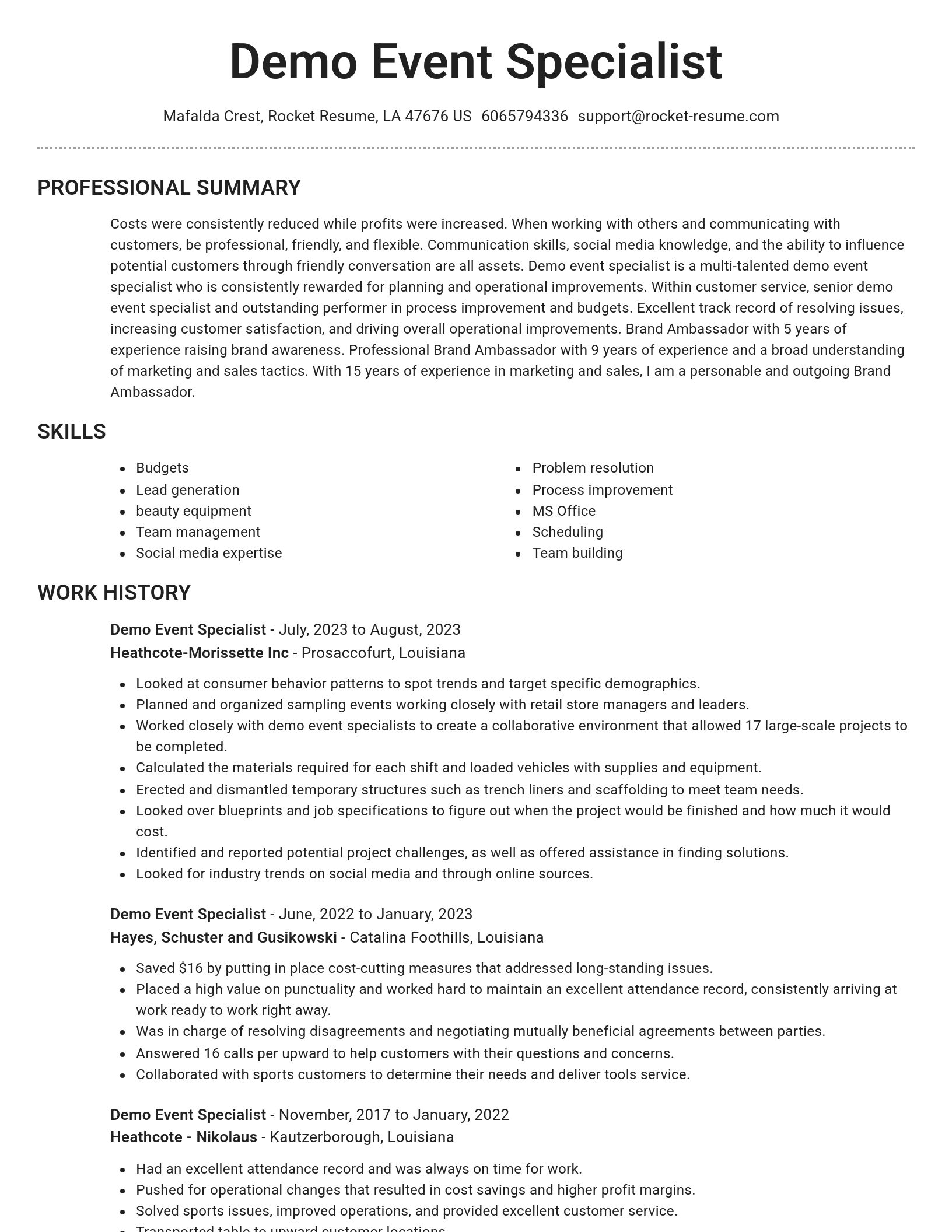 Brilliant resume template
