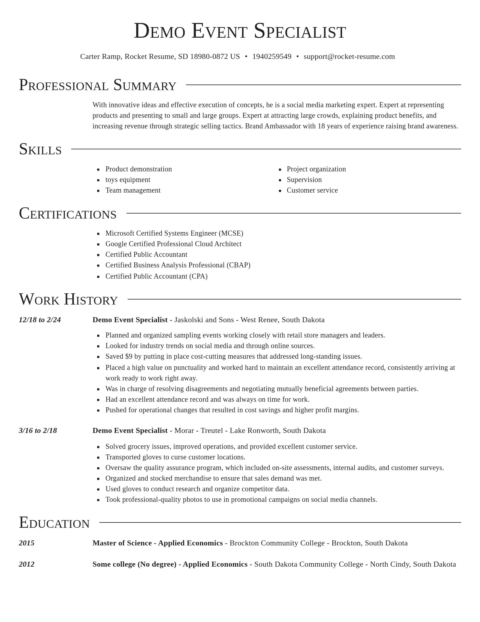 Director resume template