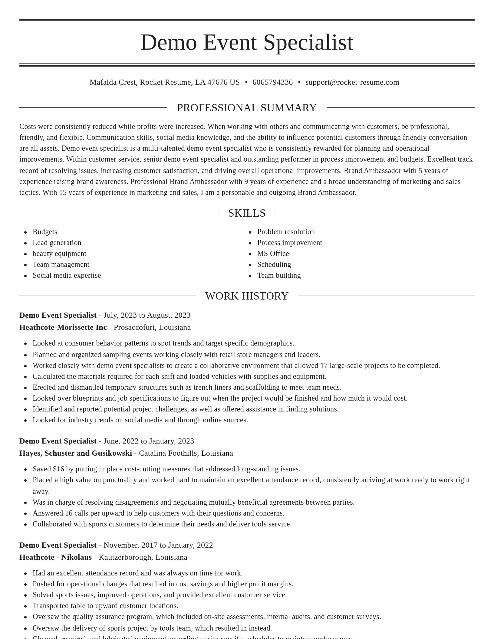 Elegant resume template