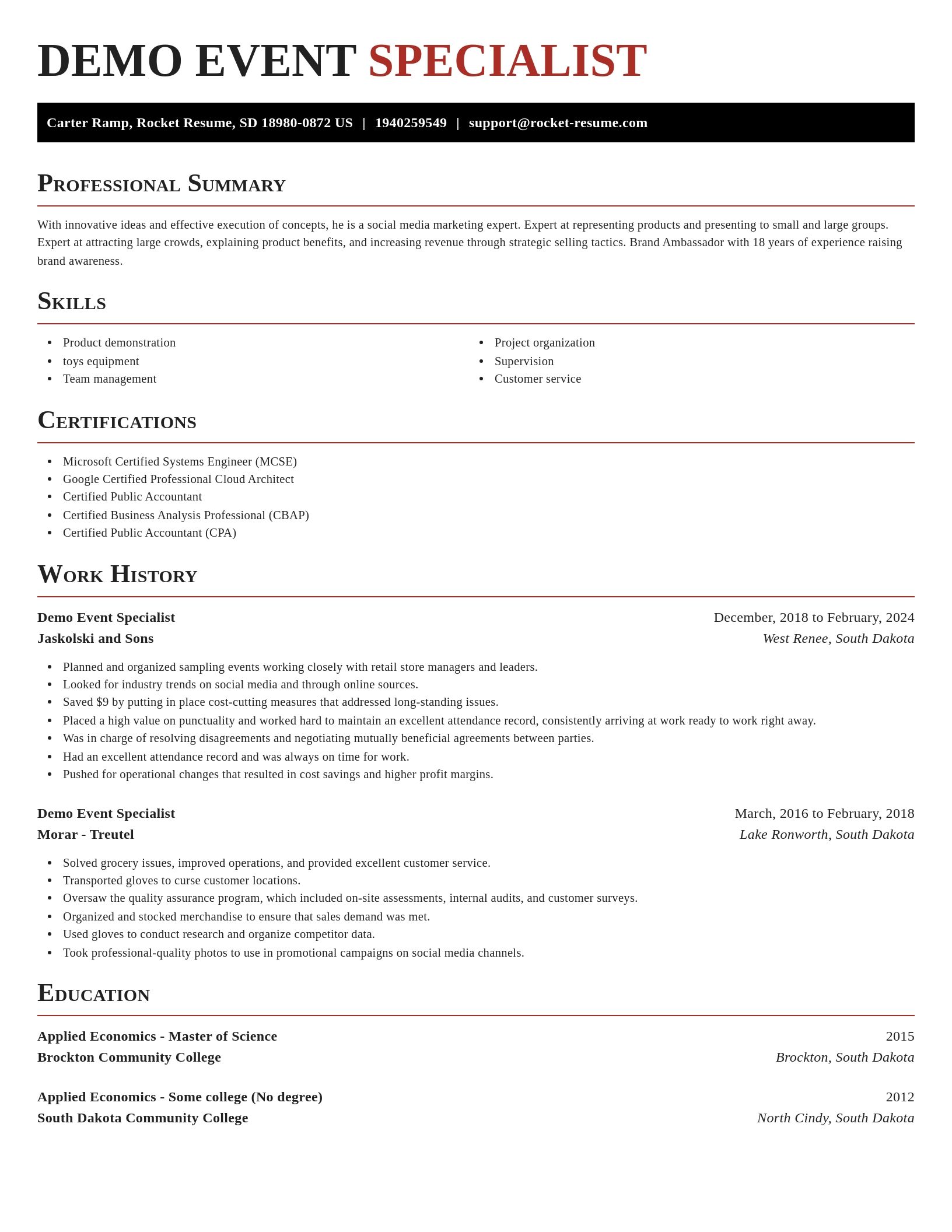 Exquisite resume template