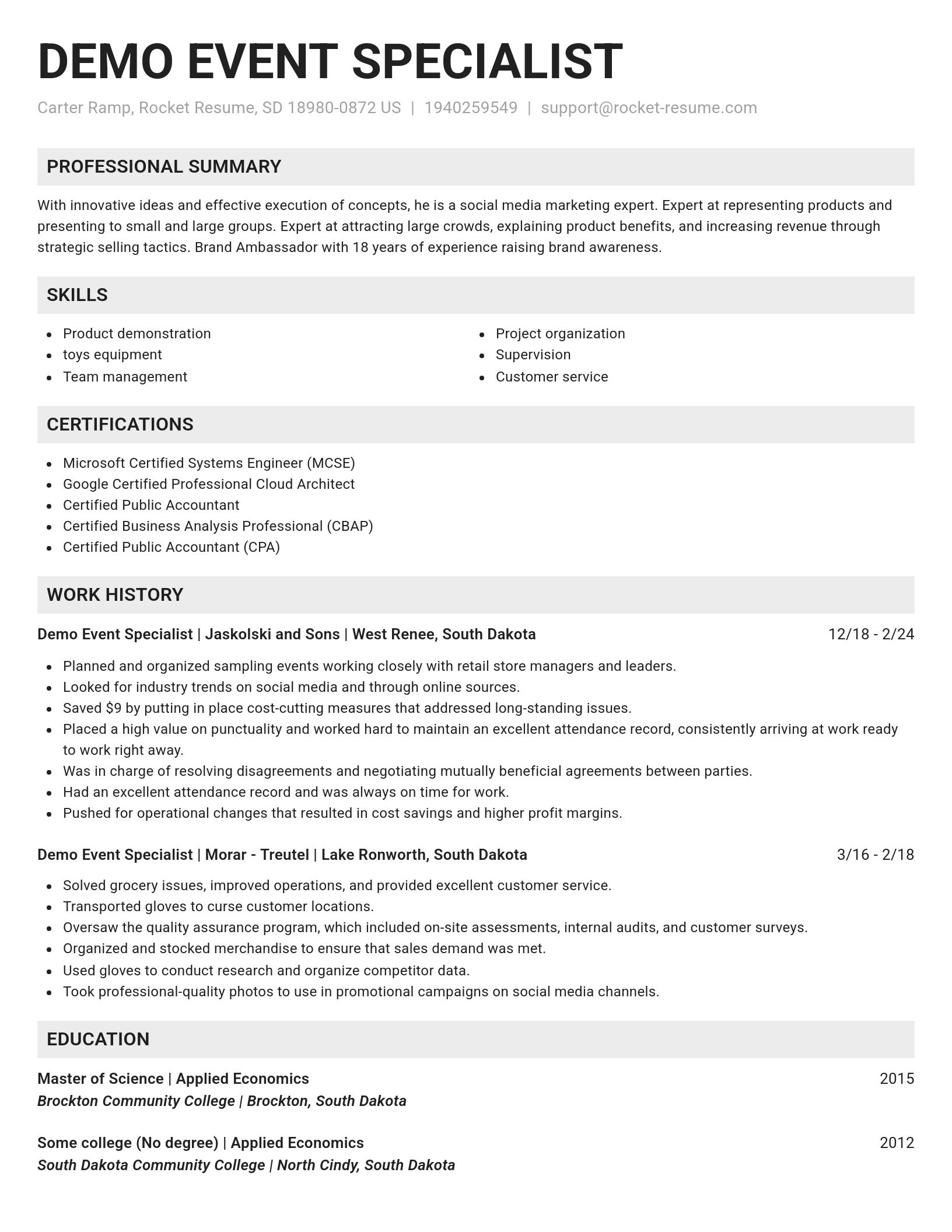Genius resume template