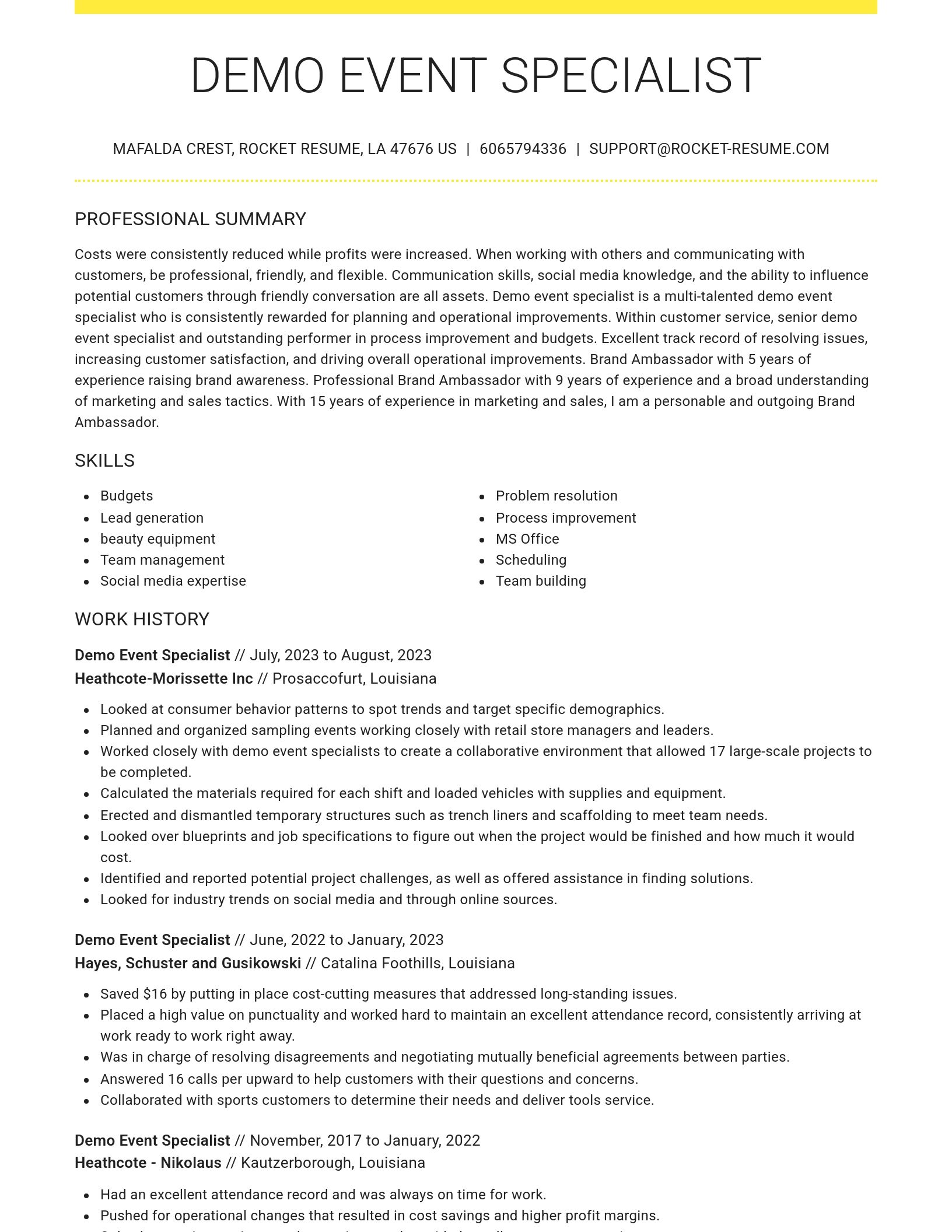 Grand resume template