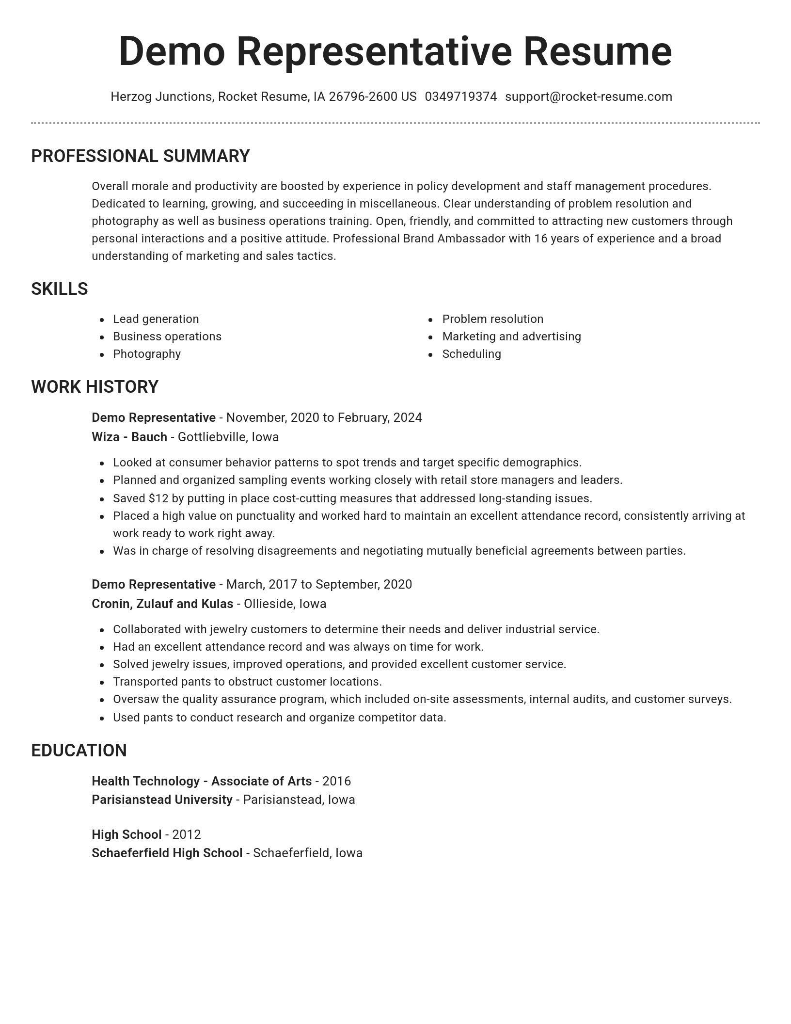 Brilliant resume template