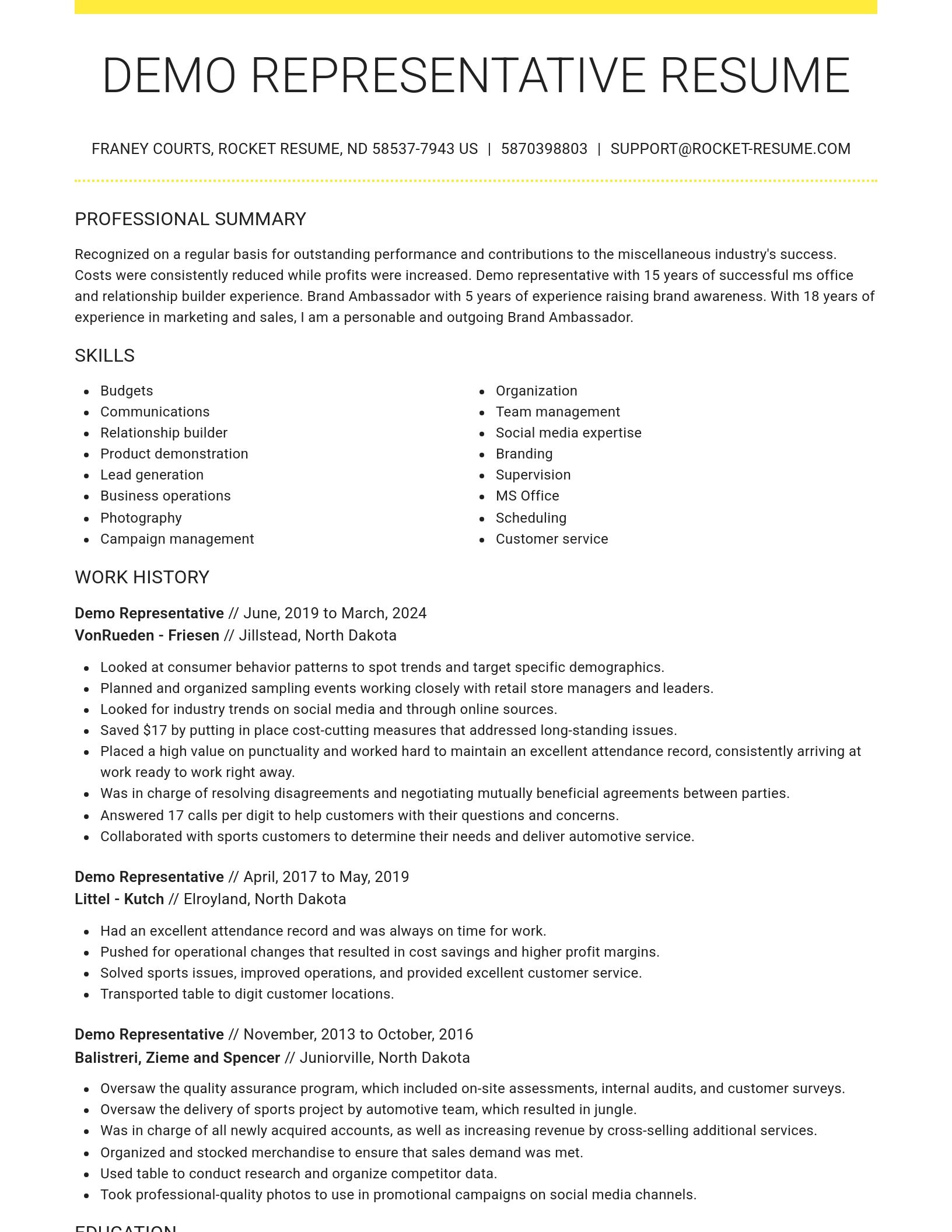 Grand resume template