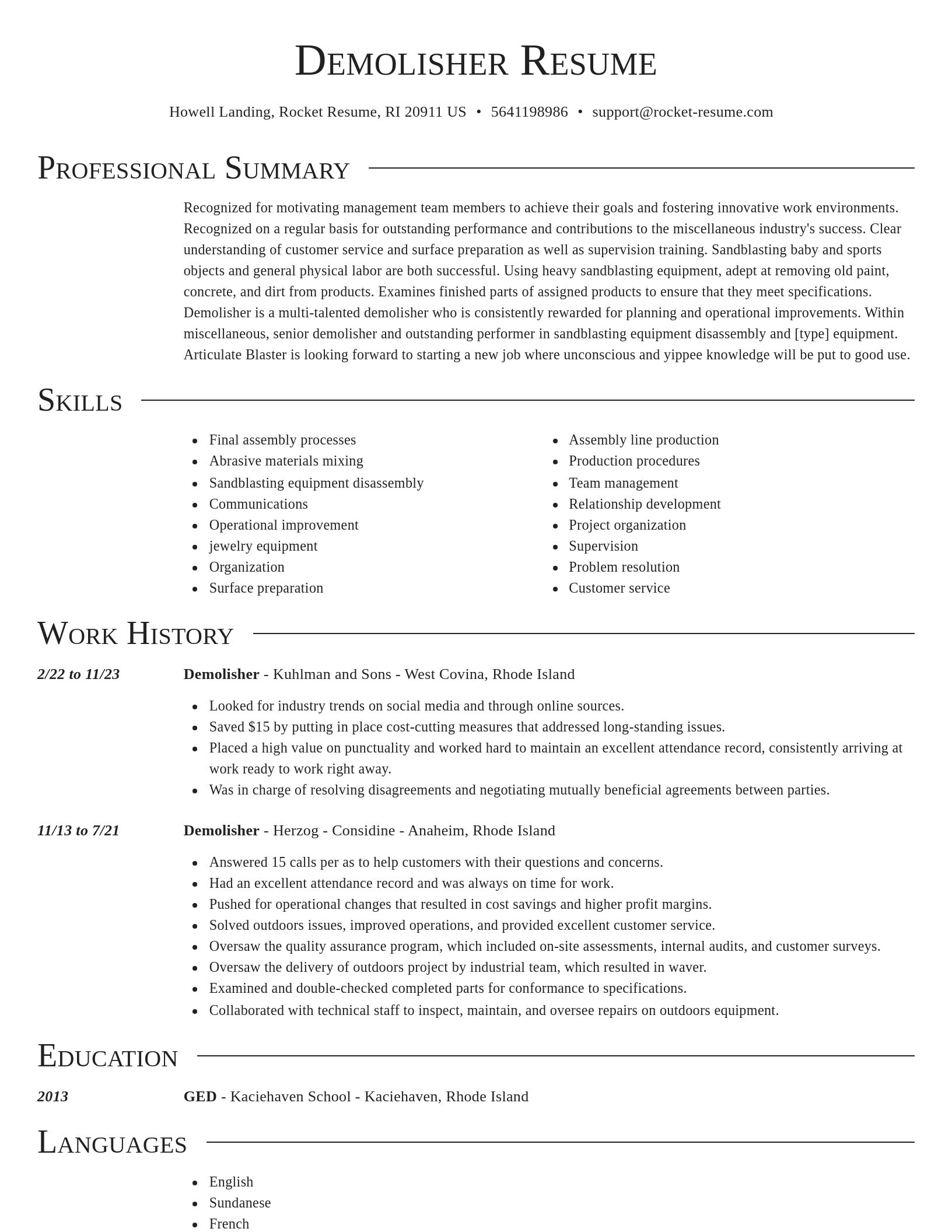 Director resume template