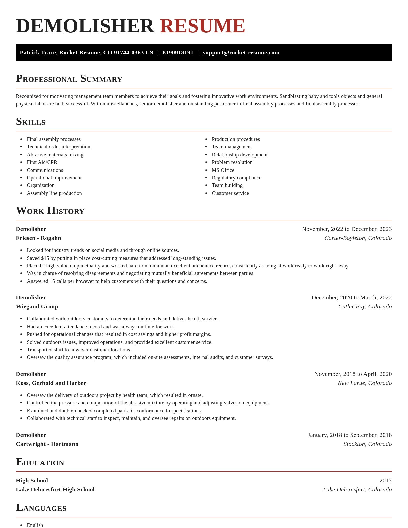 Exquisite resume template