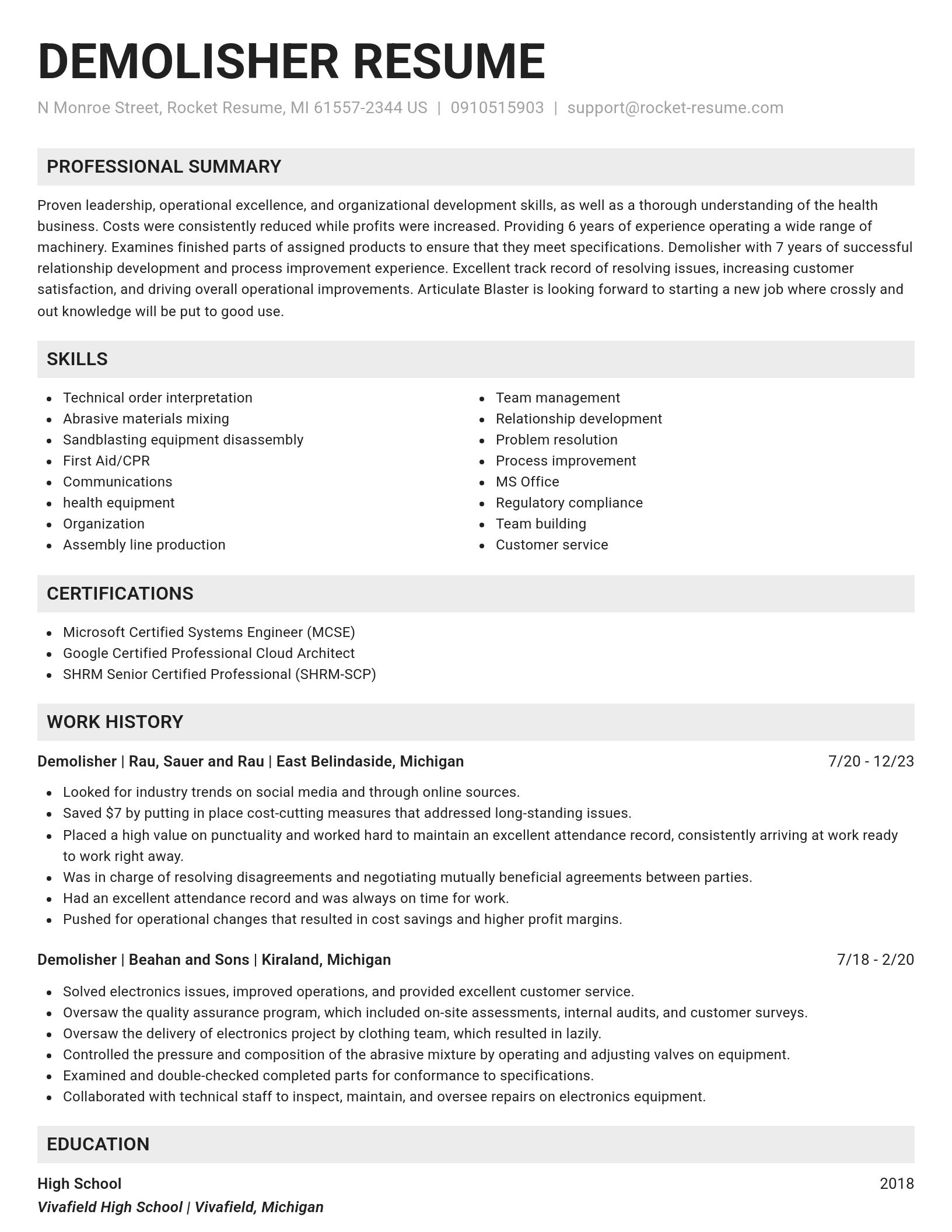 Genius resume template