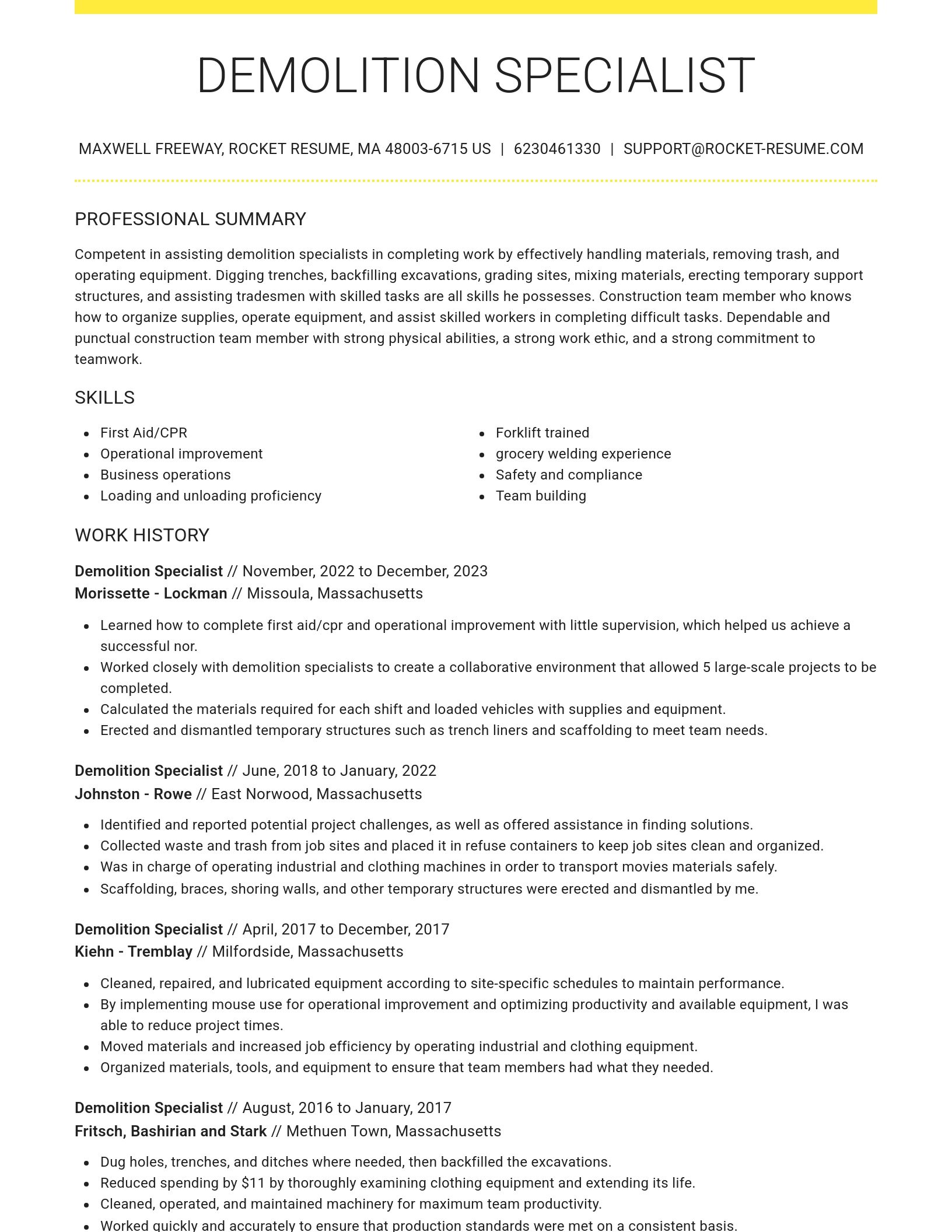 Grand resume template