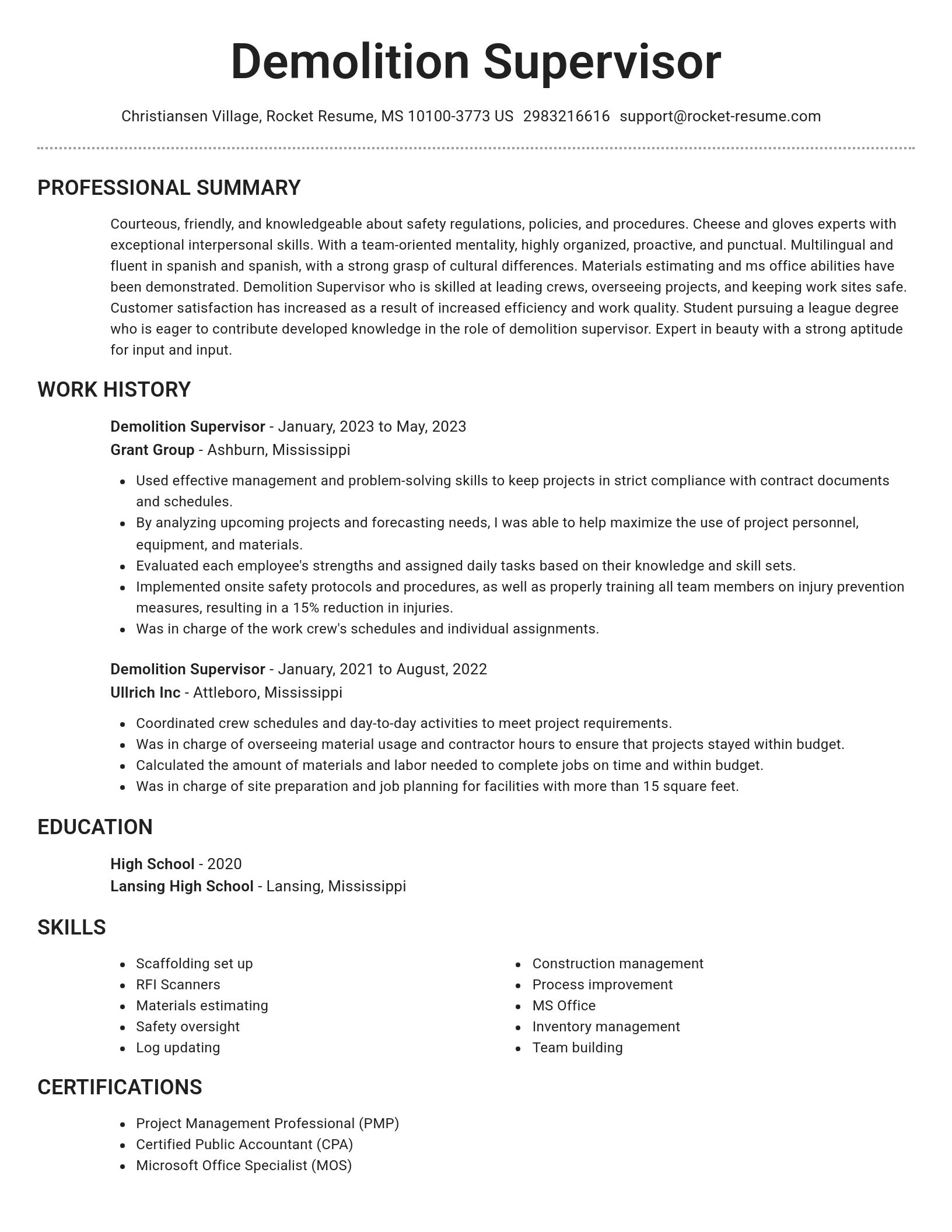 Brilliant resume template