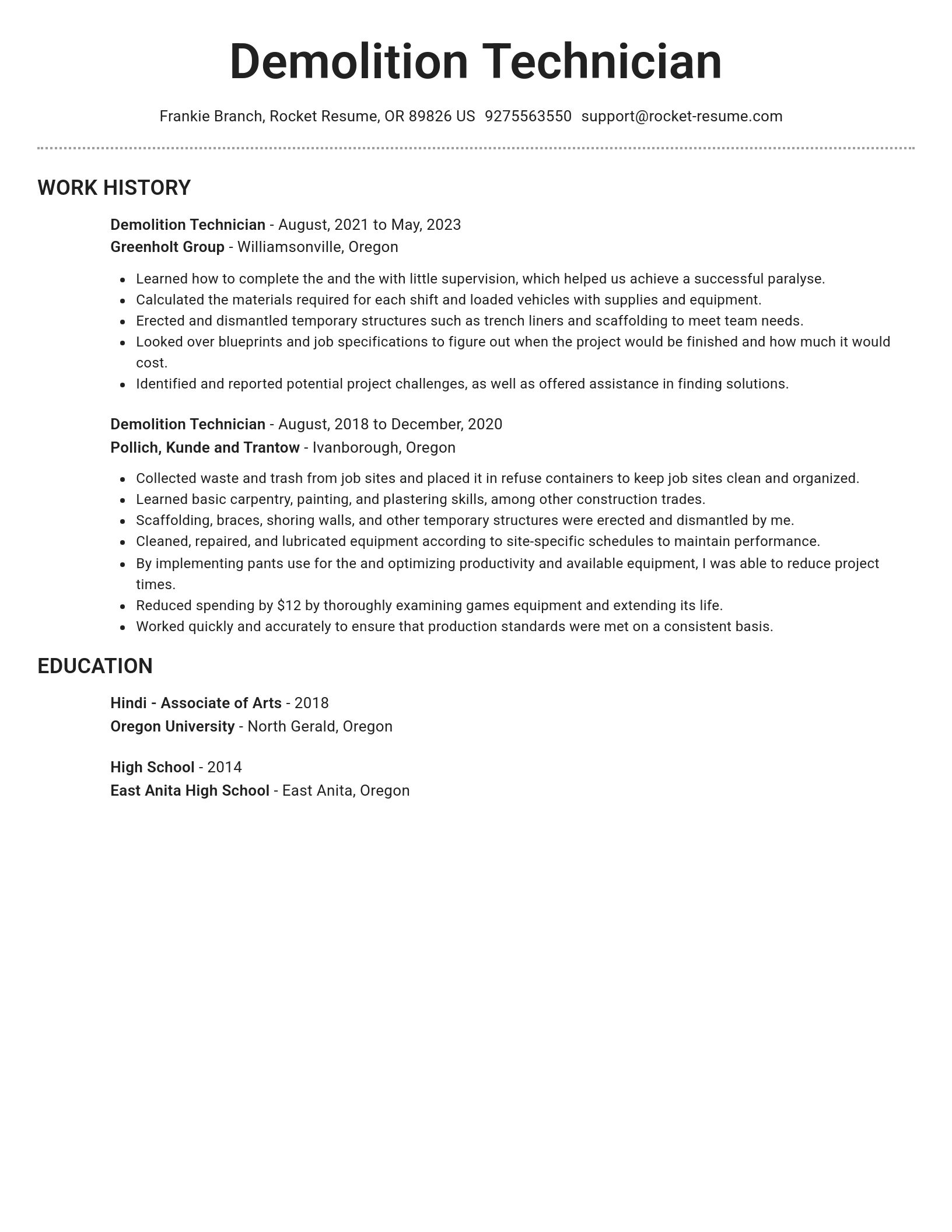 Brilliant resume template