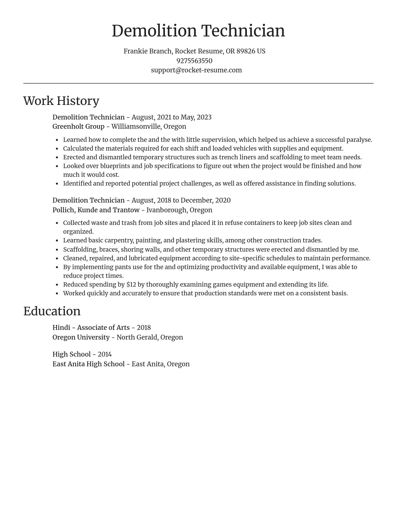 Focal Point resume template
