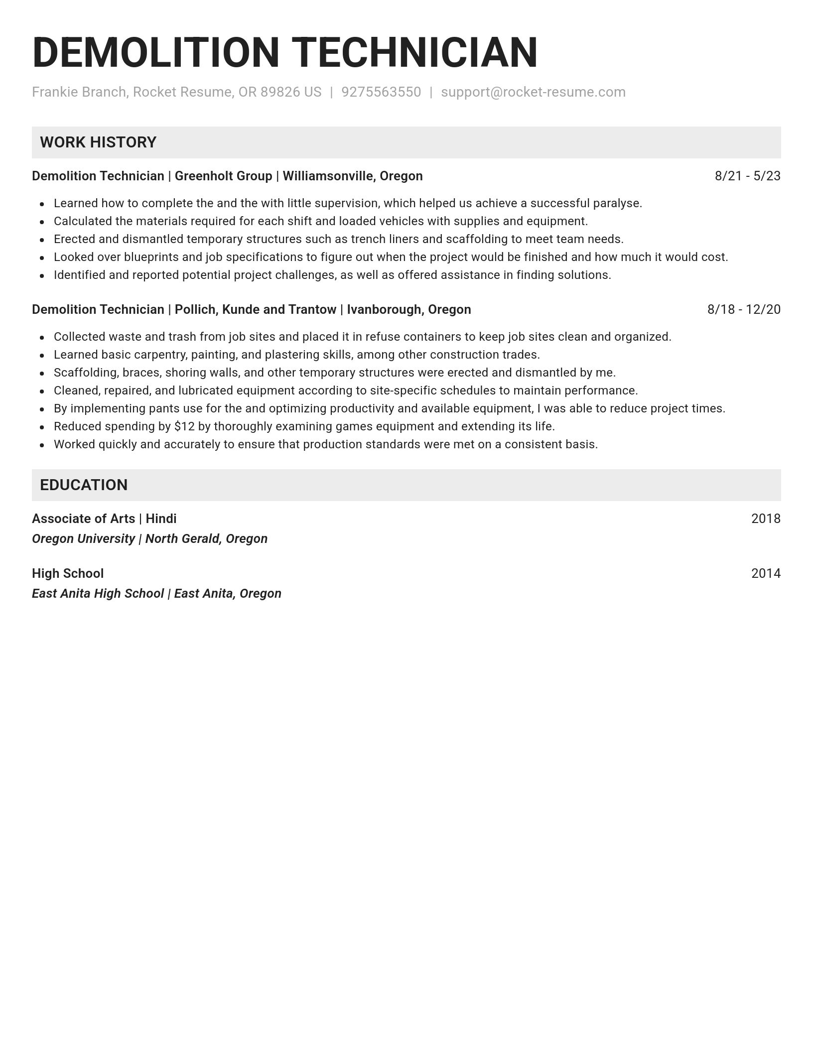 Genius resume template