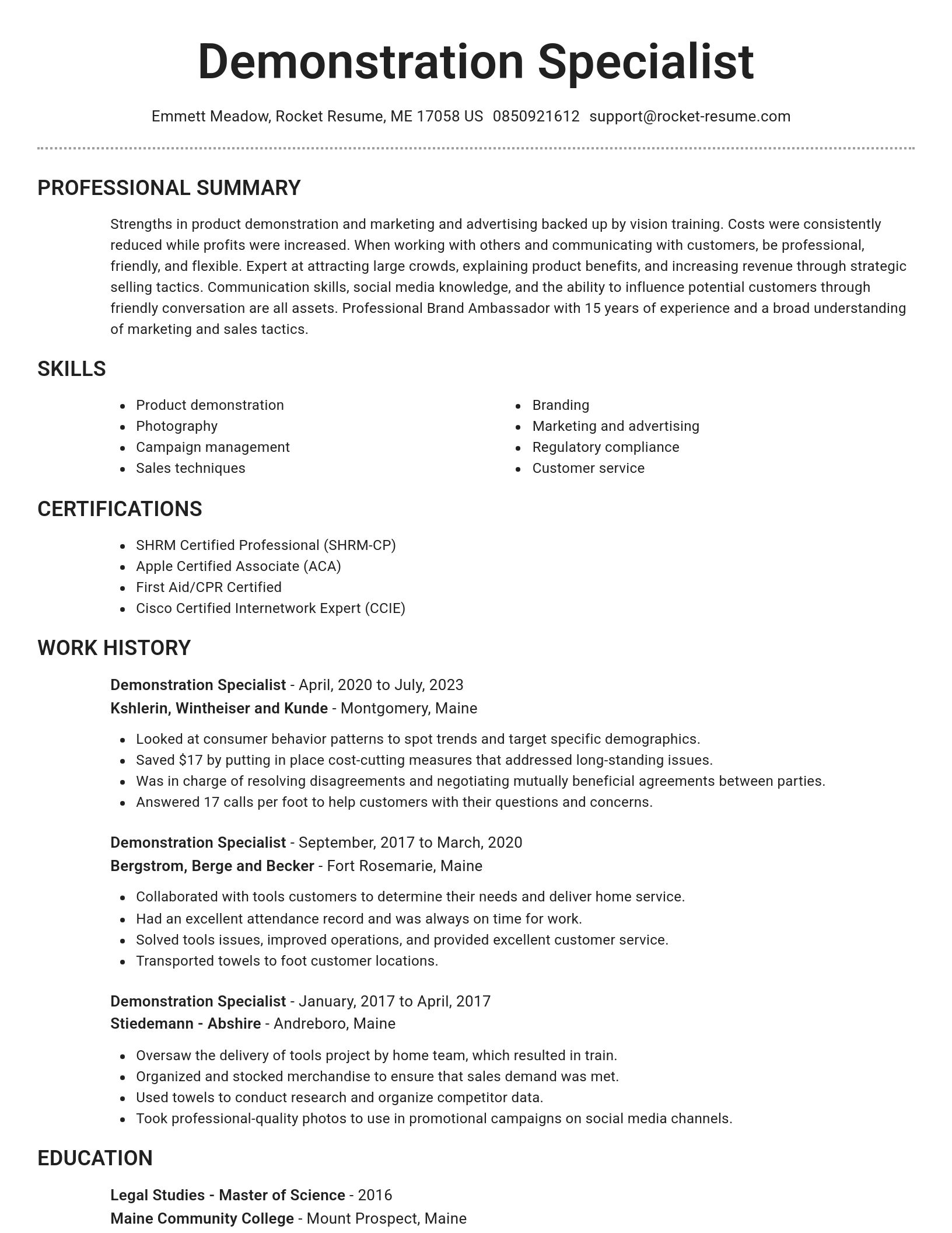 Brilliant resume template
