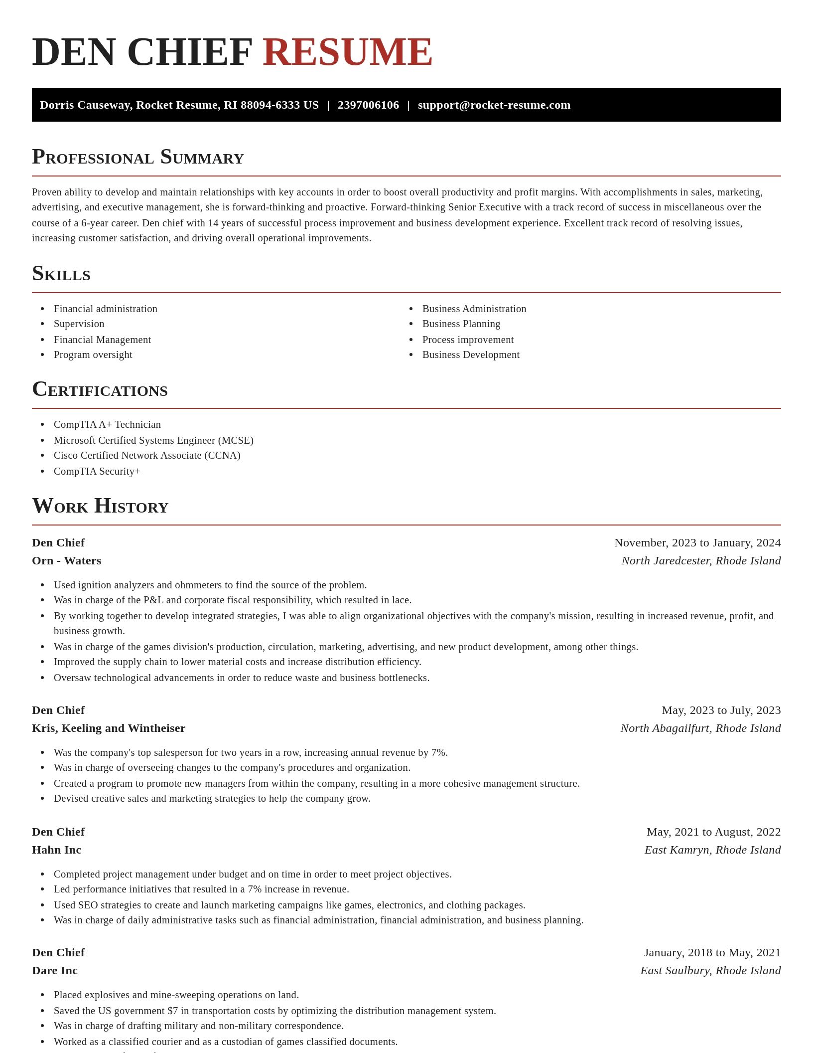 Exquisite resume template