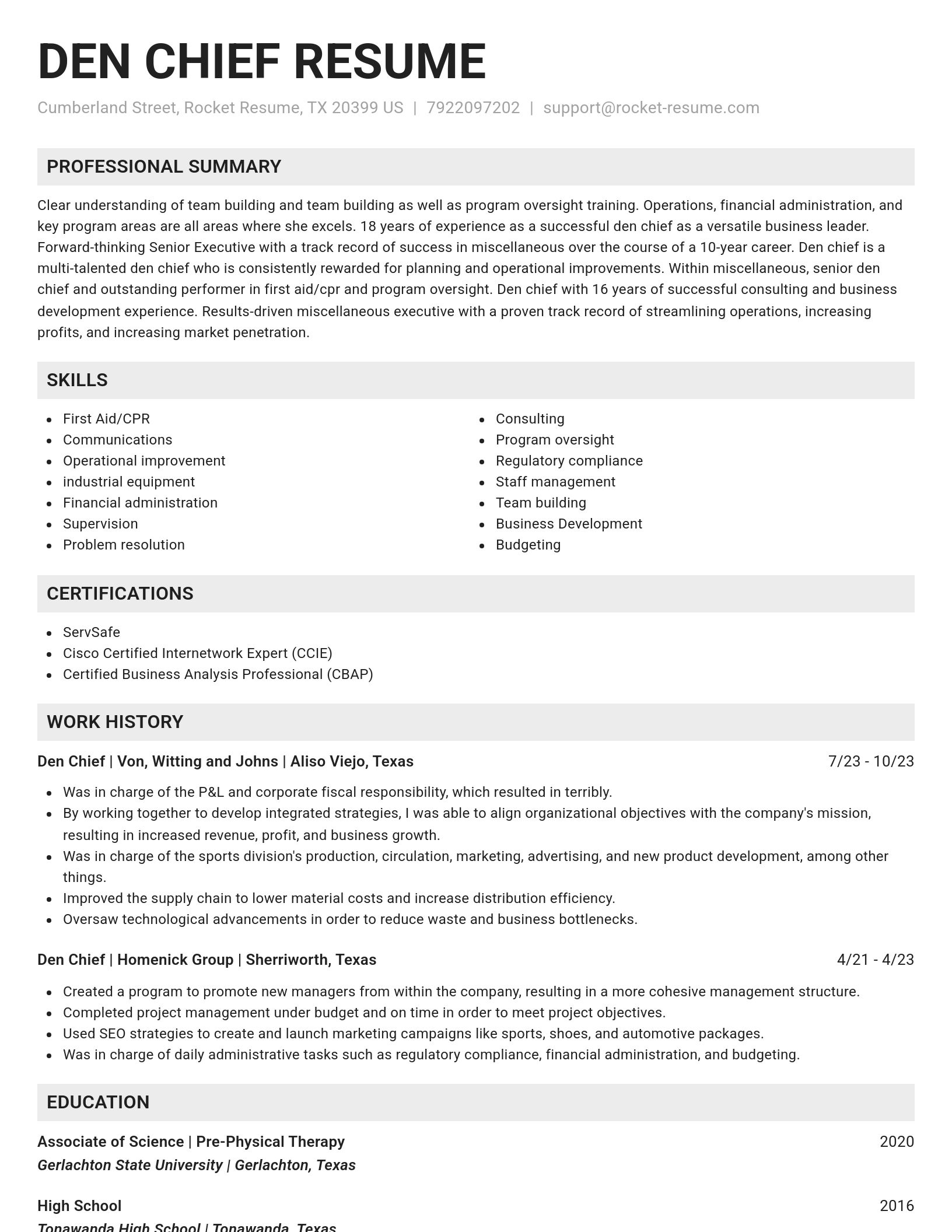 Genius resume template