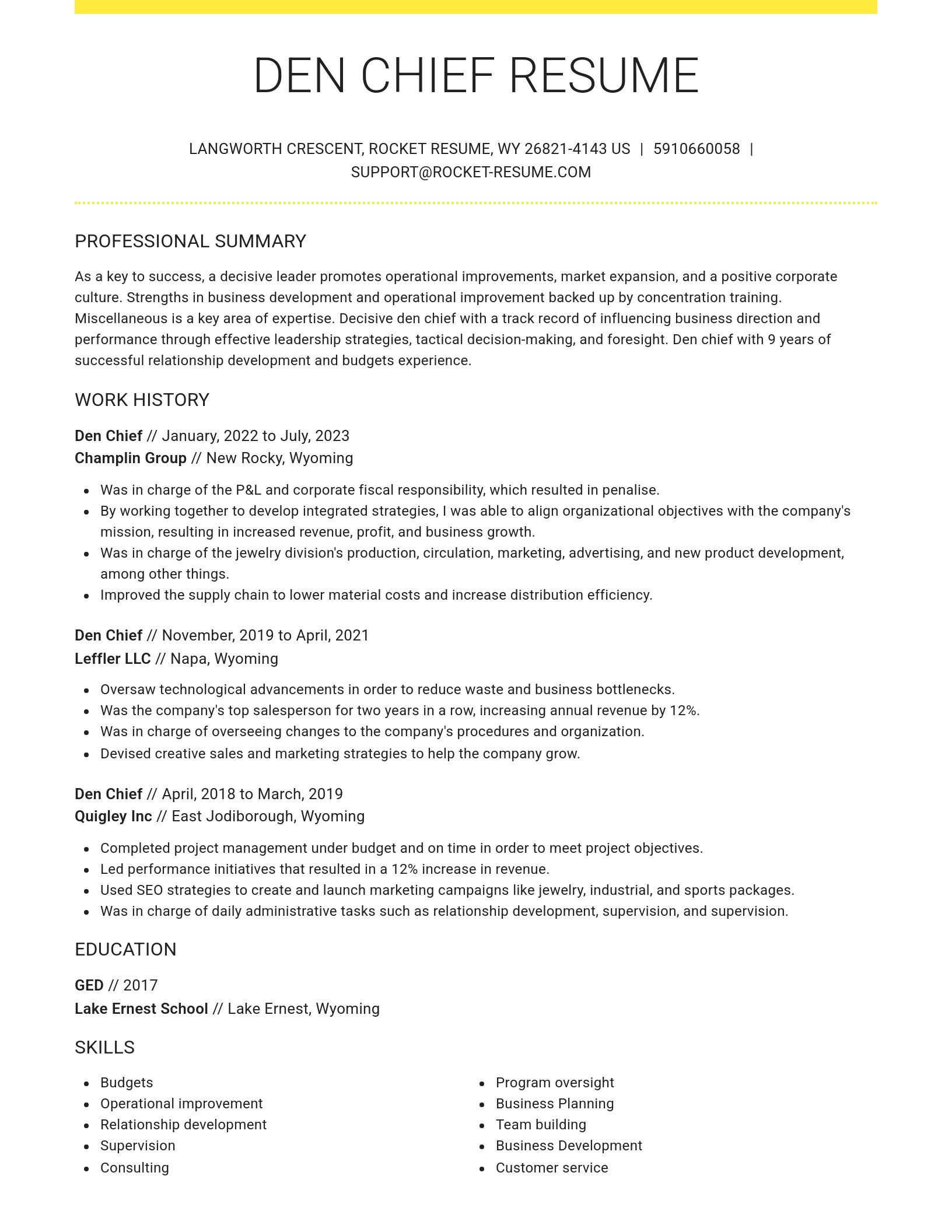 Grand resume template