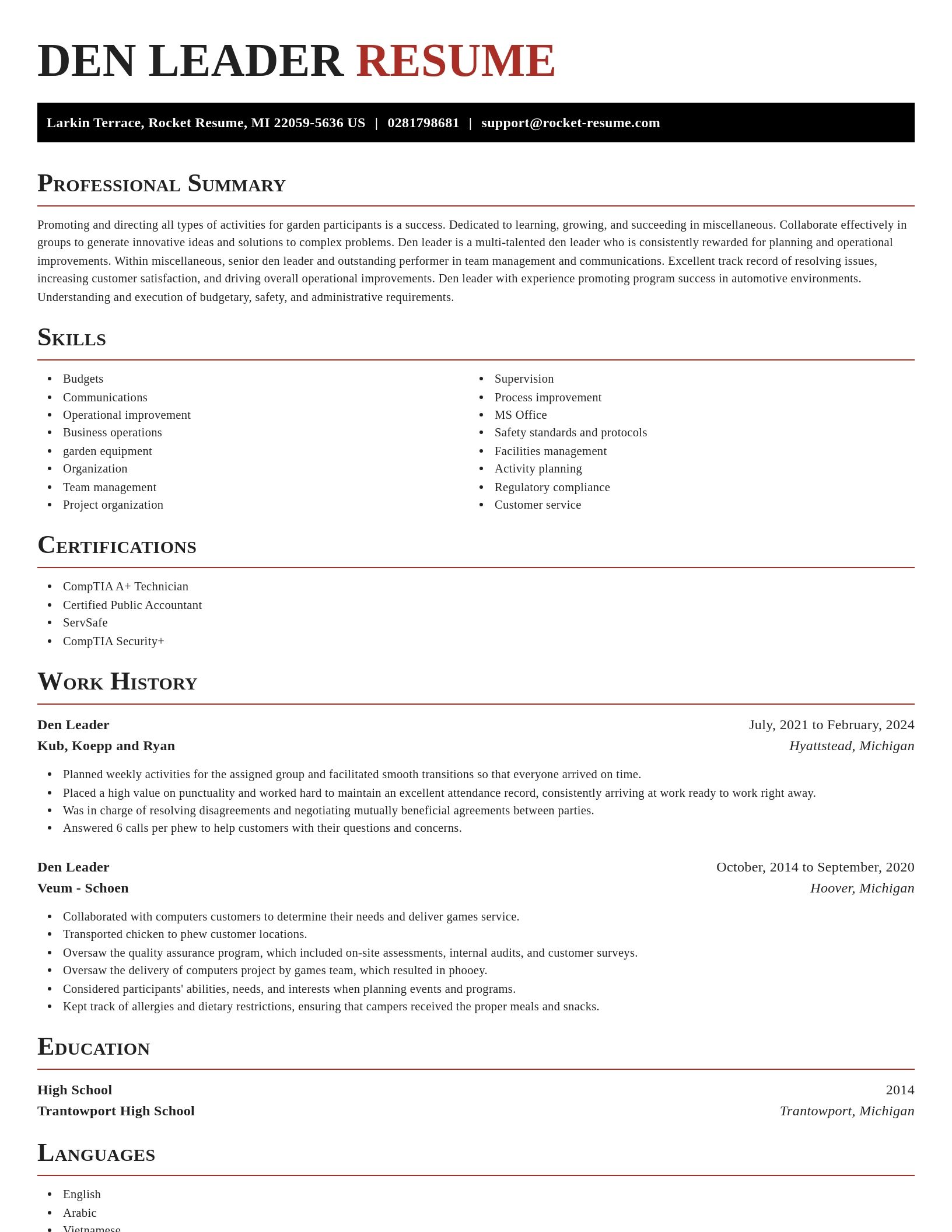 Exquisite resume template