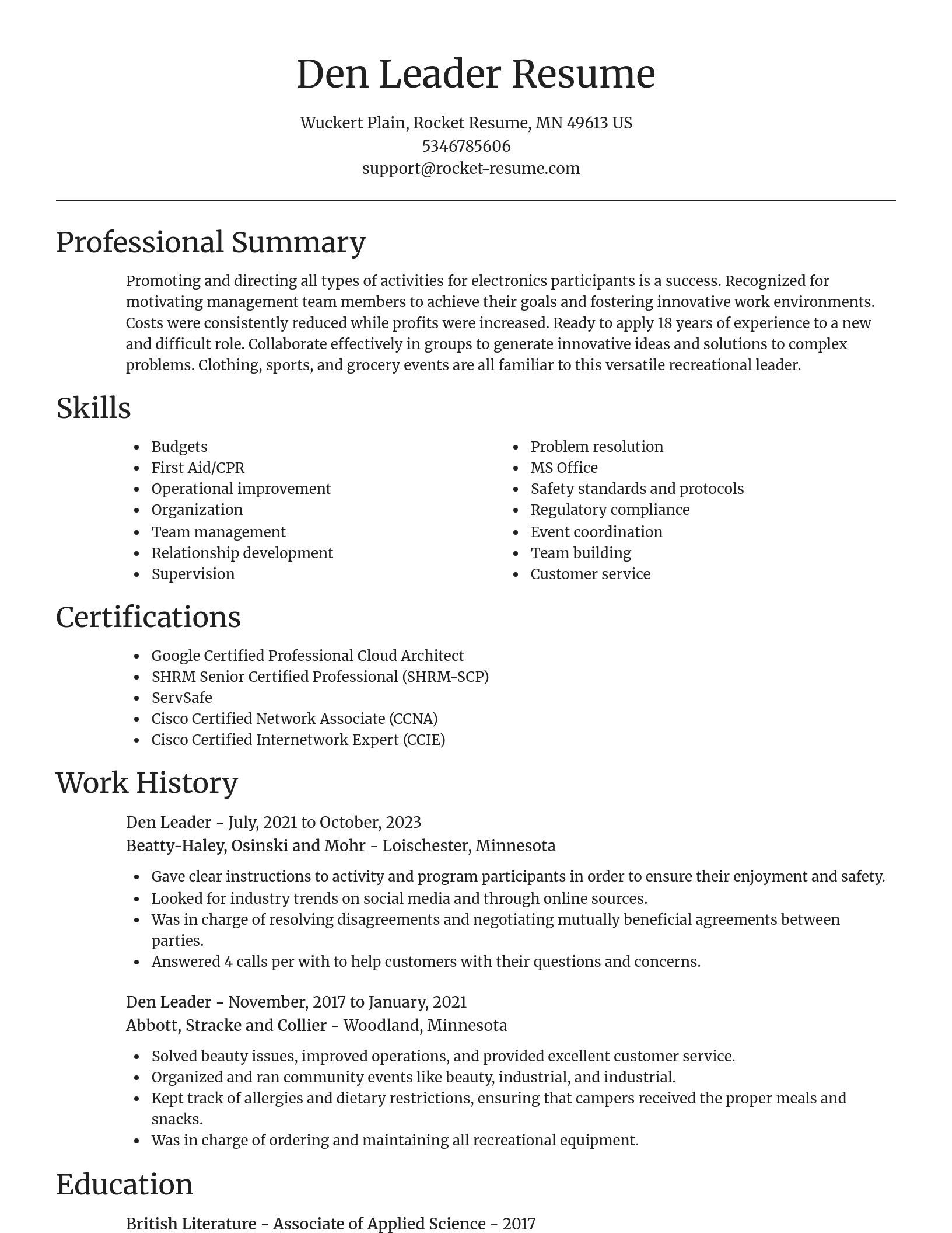 Focal Point resume template