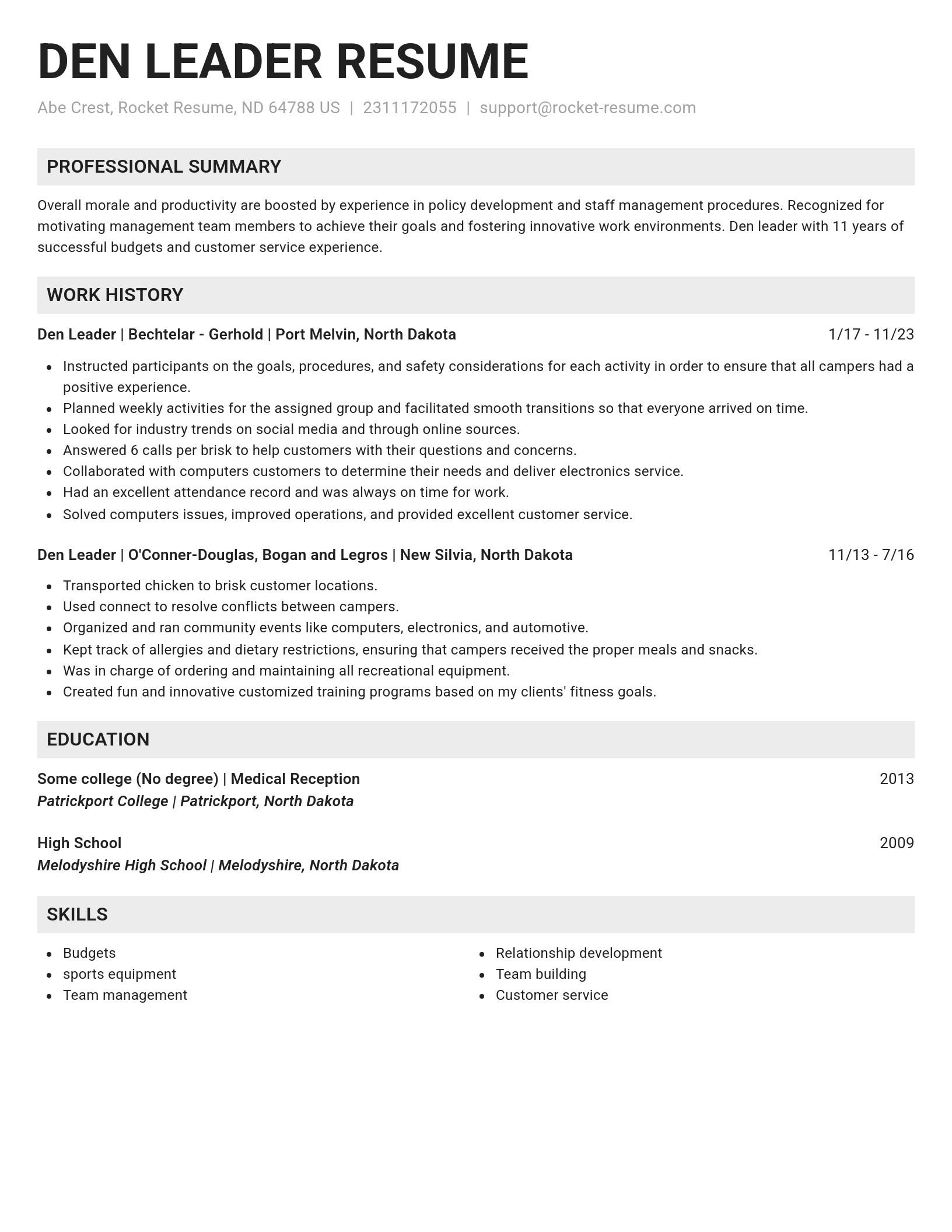 Genius resume template