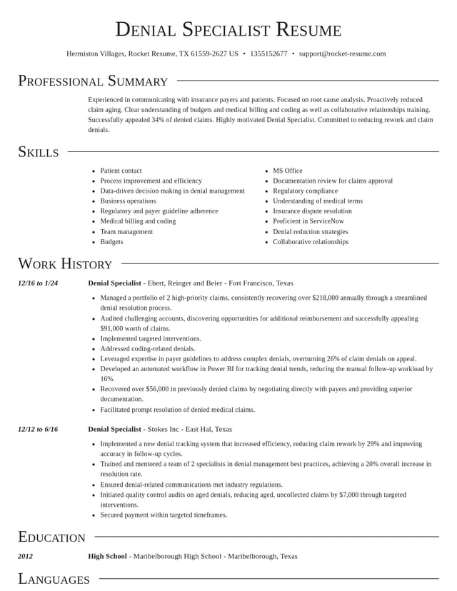 Director resume template
