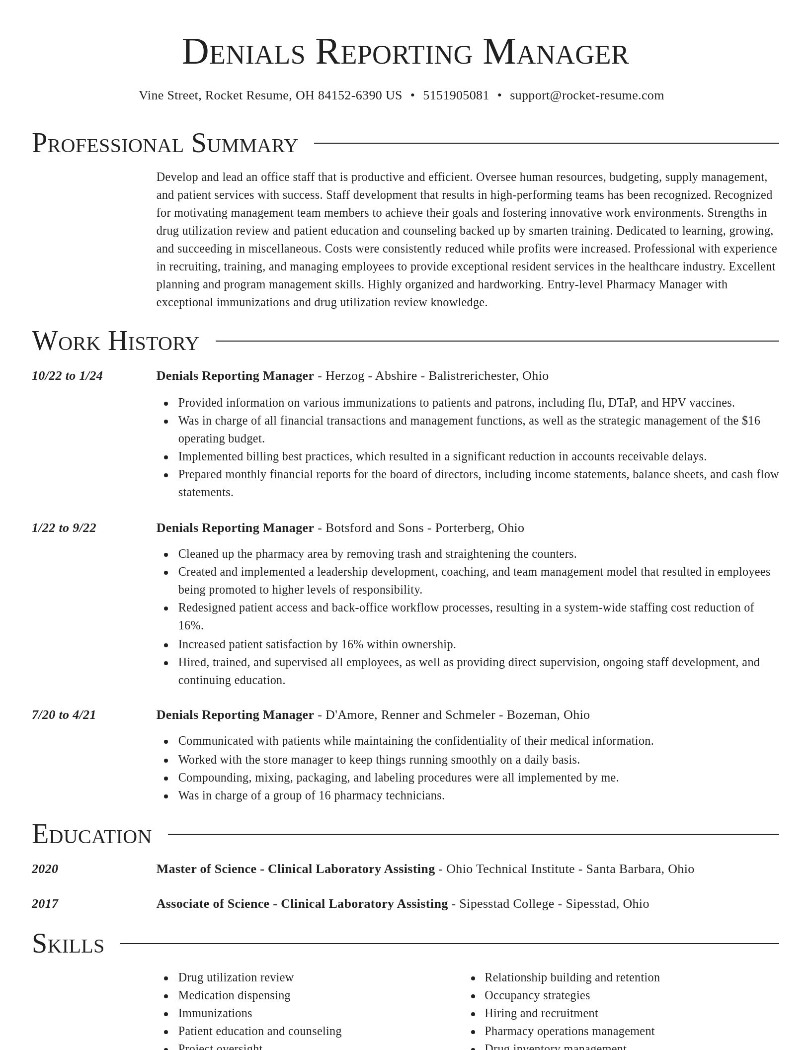 Director resume template