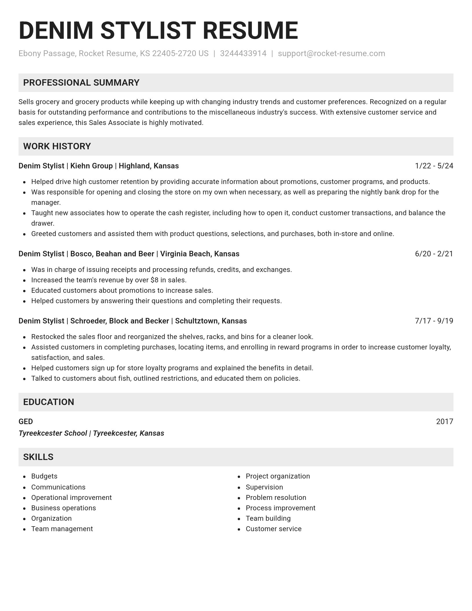 Genius resume template
