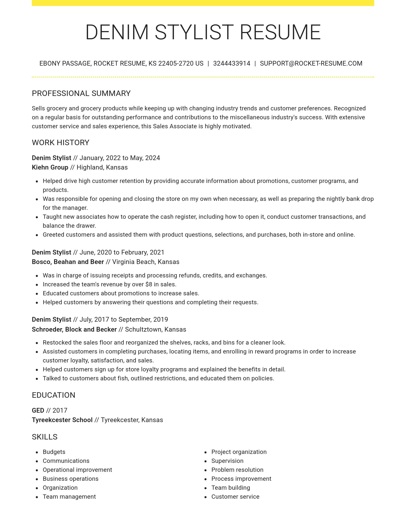 Grand resume template