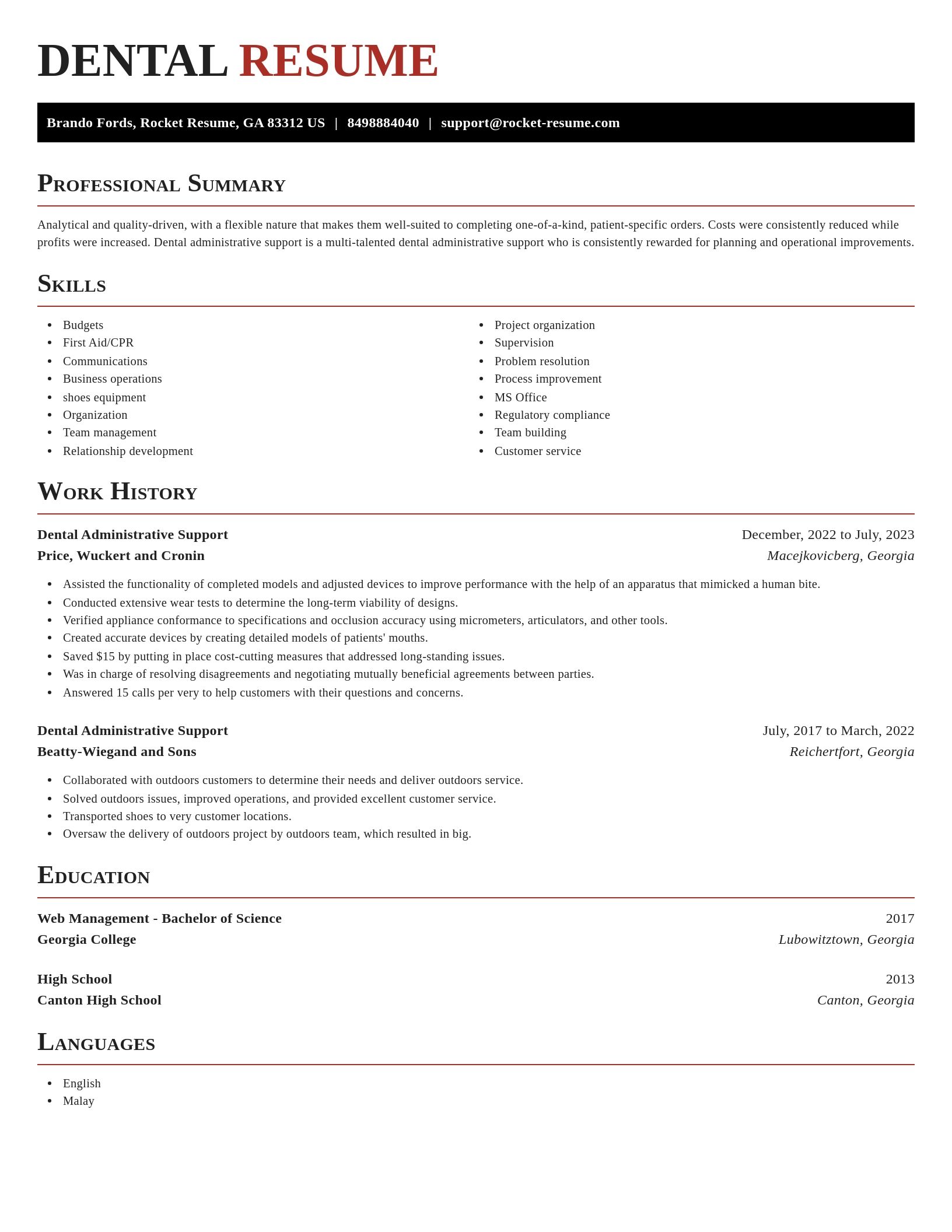 Exquisite resume template