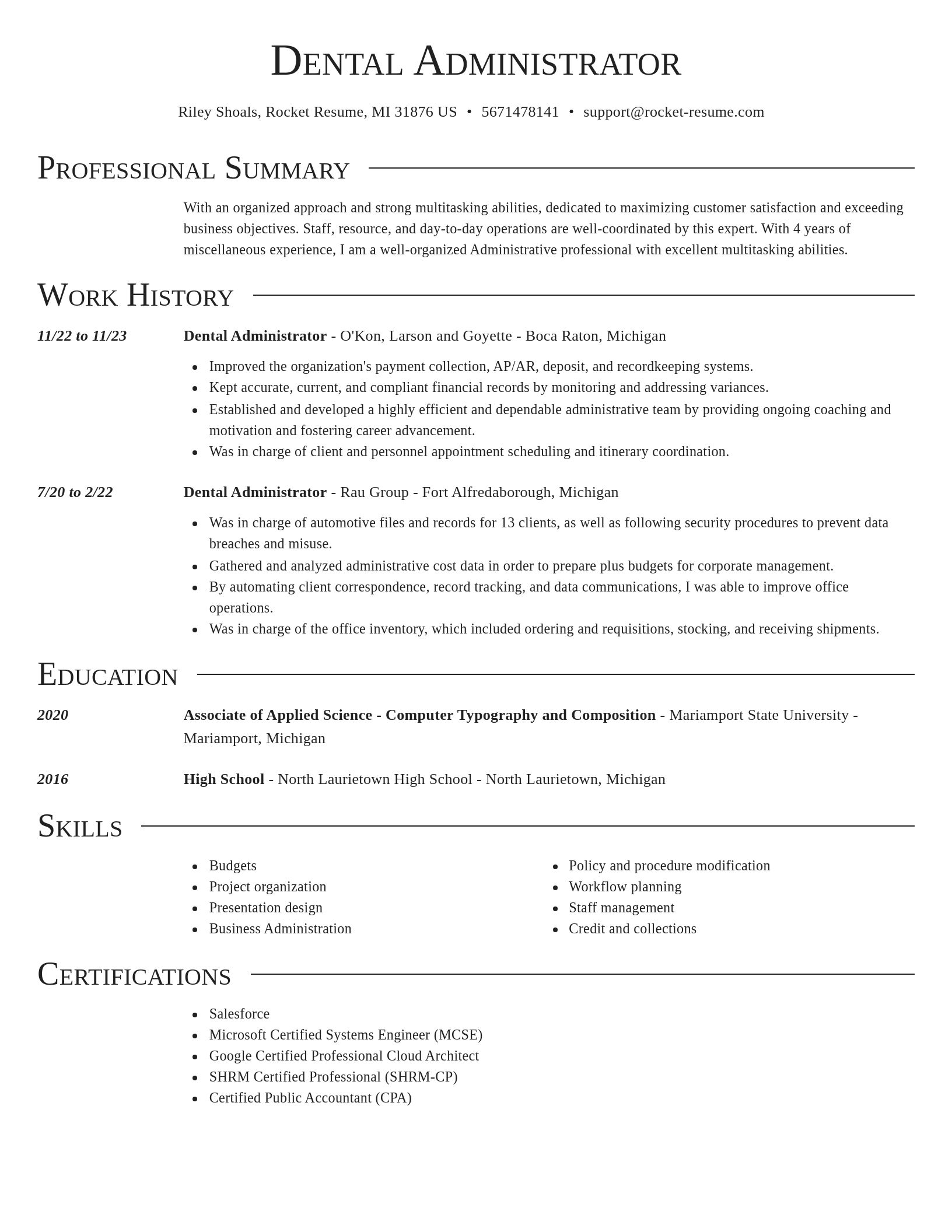 Director resume template