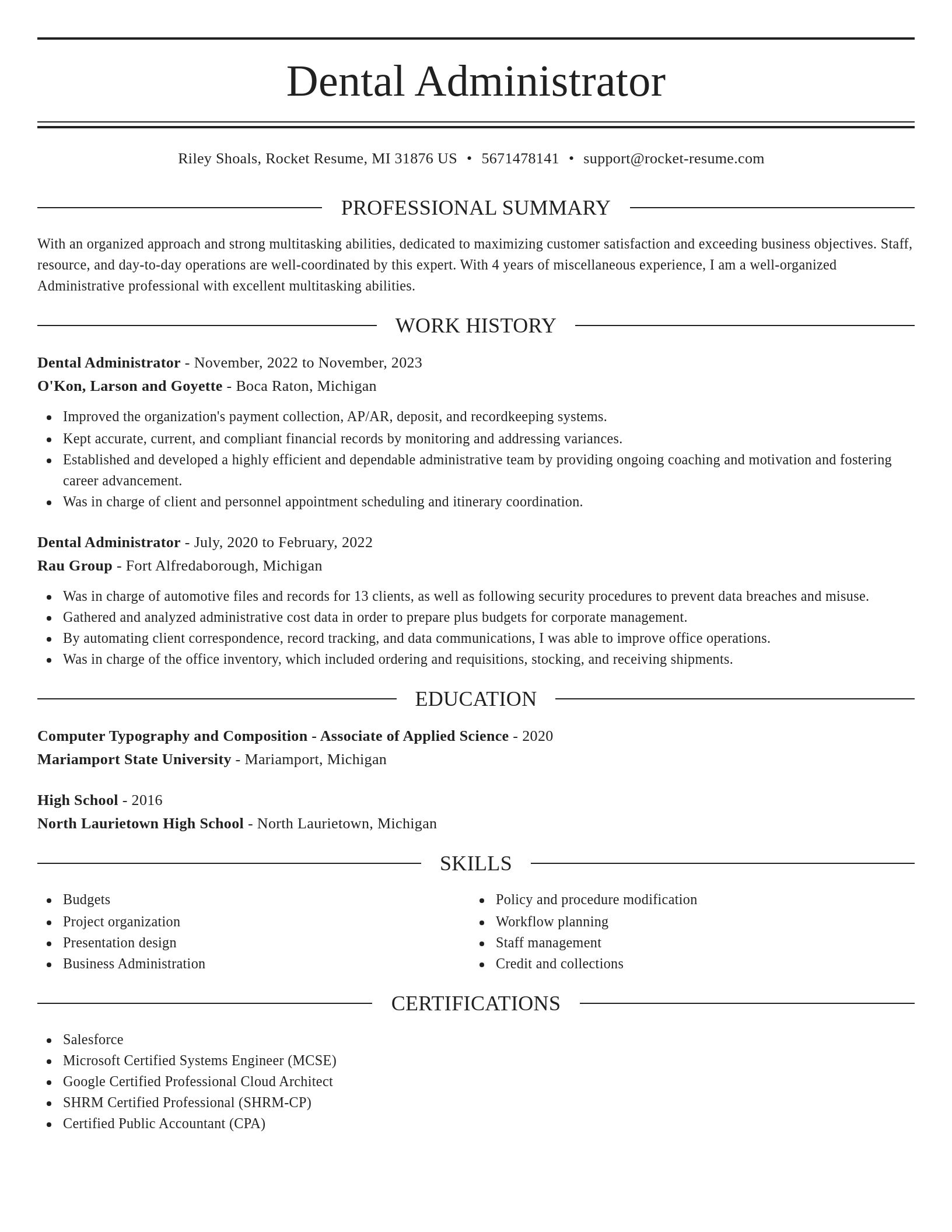 Elegant resume template