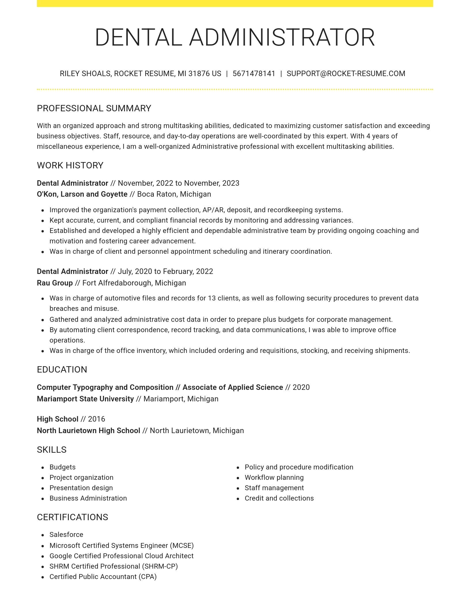 Grand resume template